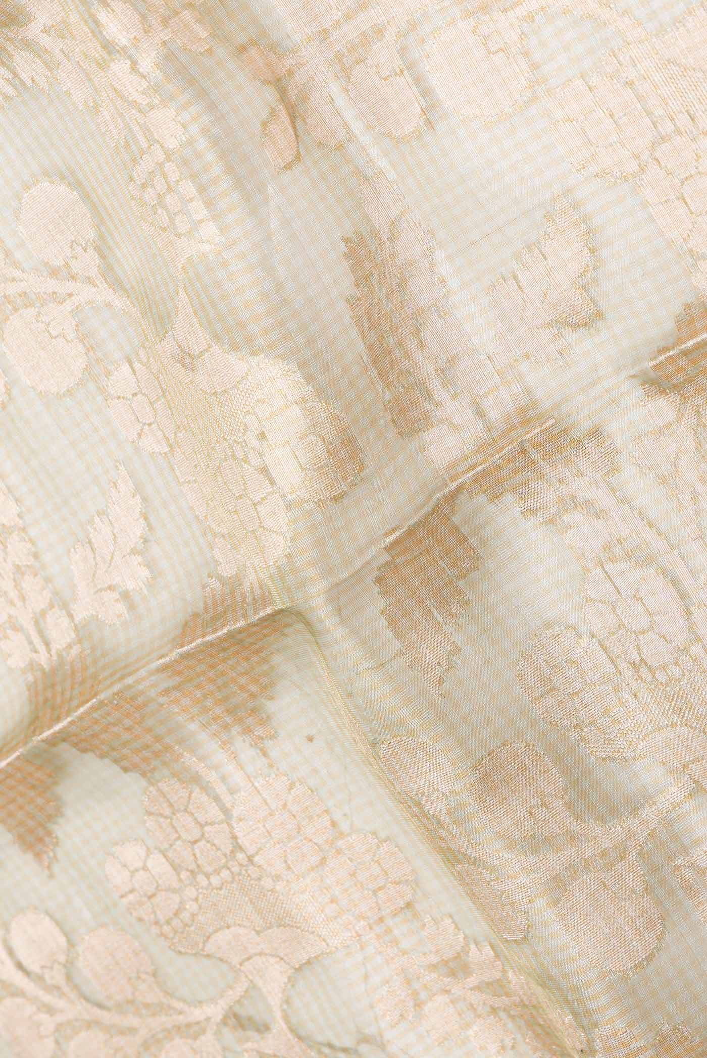 Mehandi Green Dual Tone Organza Silk Saree - Image 2