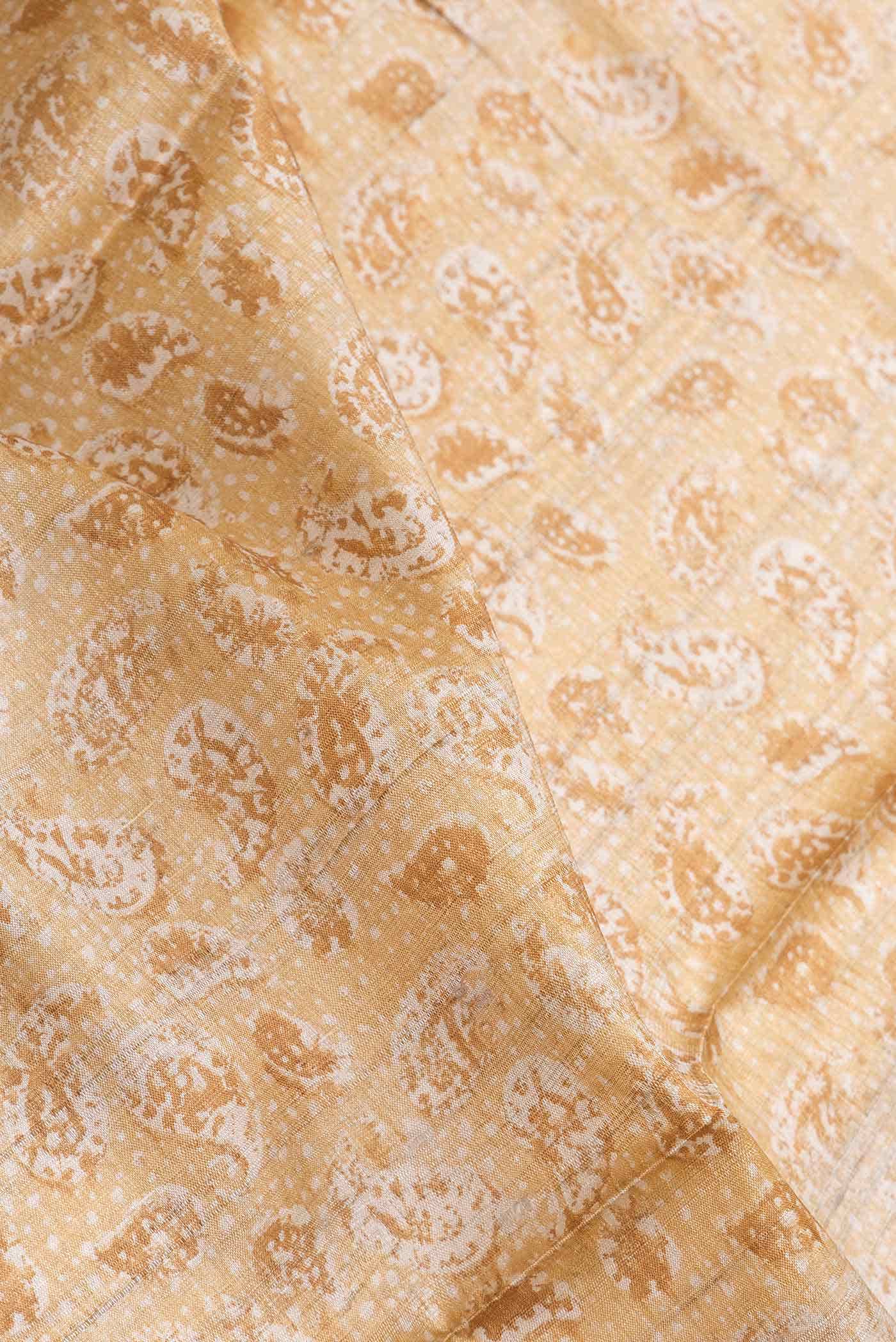 Mehandi Green Dual Tone Tussar Silk Saree - Image 2