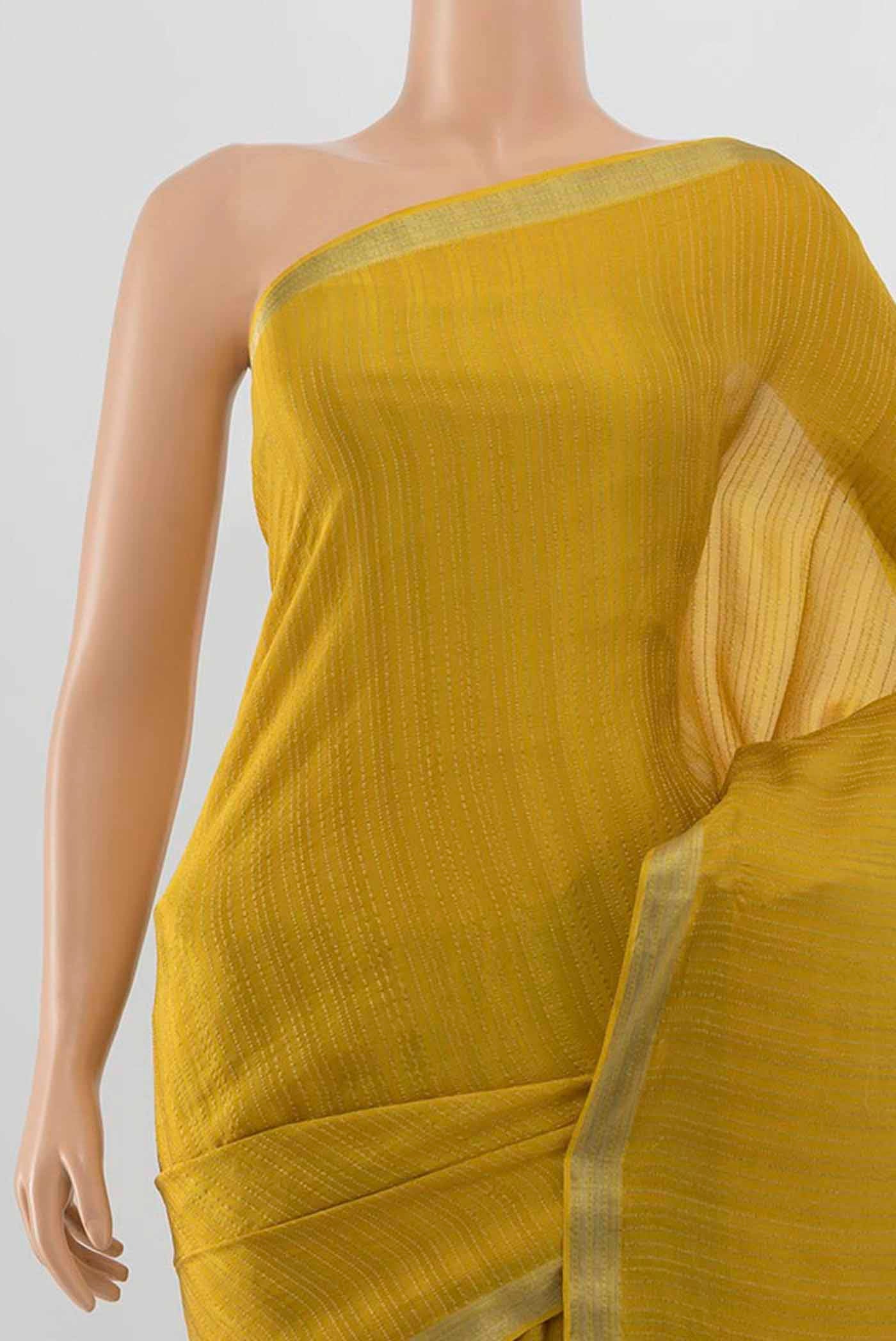 Mehandi Green Georgette Saree - Image 2