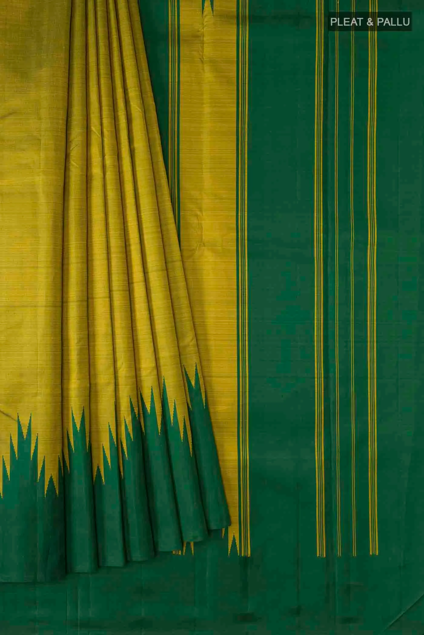 Mehandi Green Kanchipuram Silk Saree - Image 4