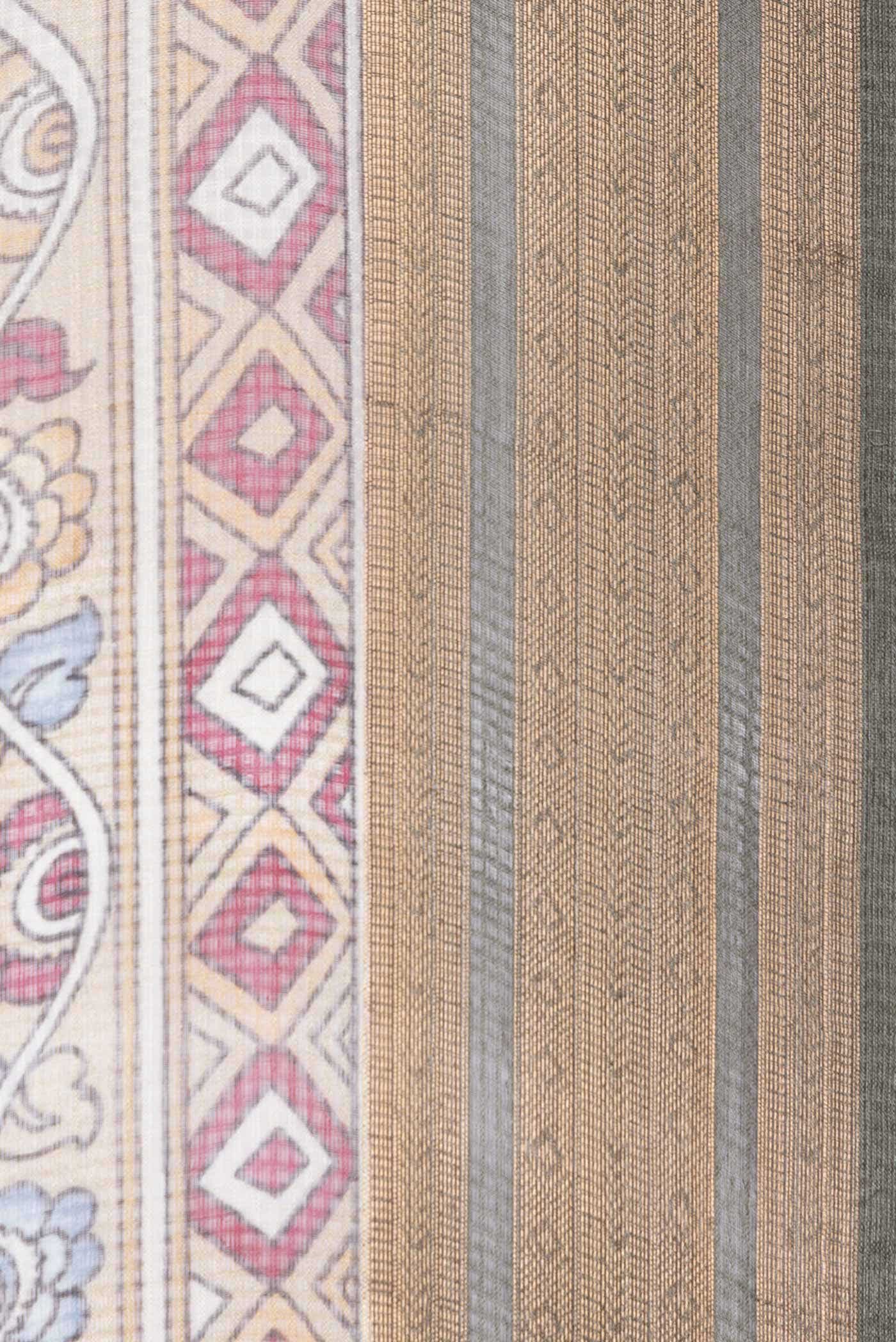 Mehandi Green Kota Silk Saree - Image 3