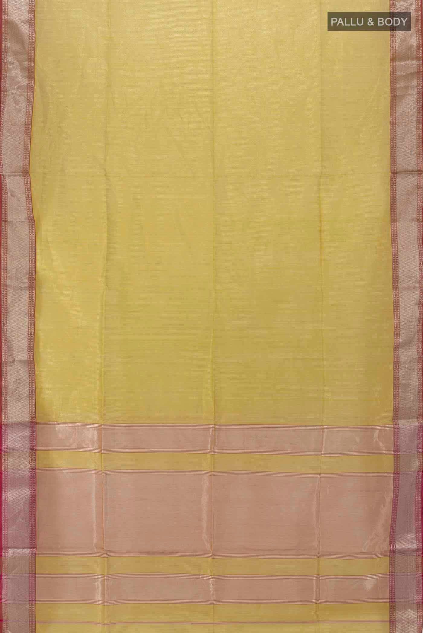 Mehandi Green Maheshwari Silk Cotton Saree - Image 3