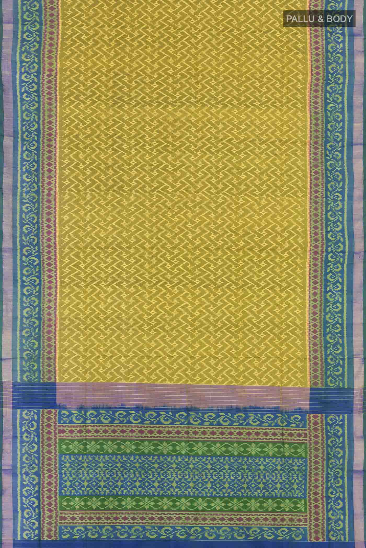 Mehandi Green Rajkot Patola Silk Saree - Image 4