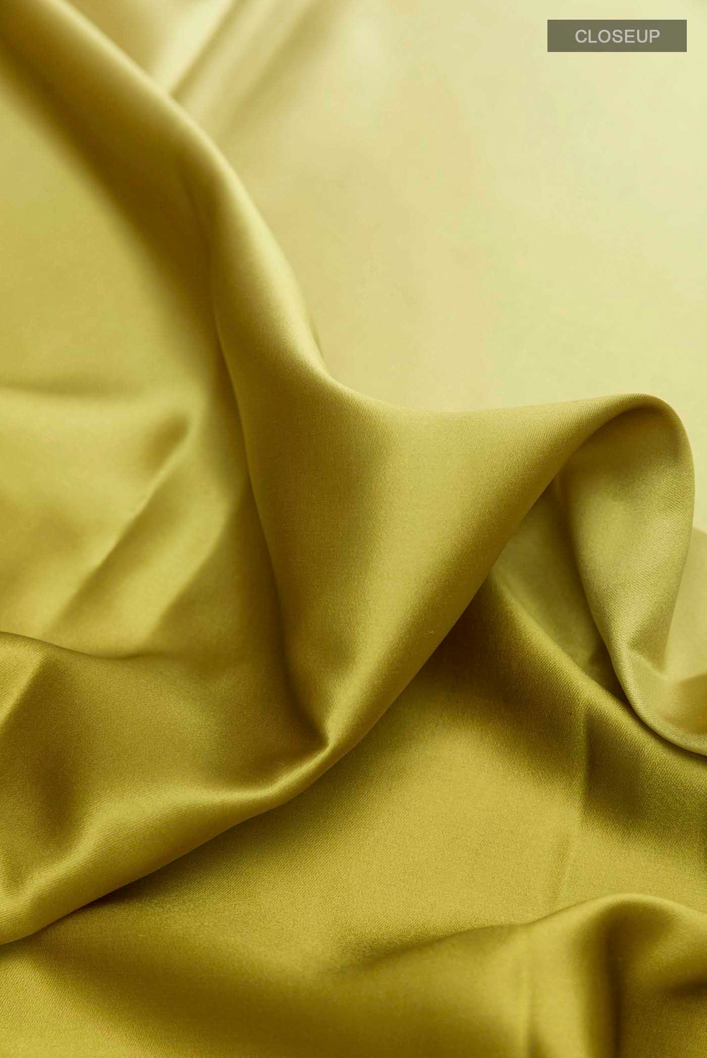 Mehandi Green Satin Silk Saree - Image 2