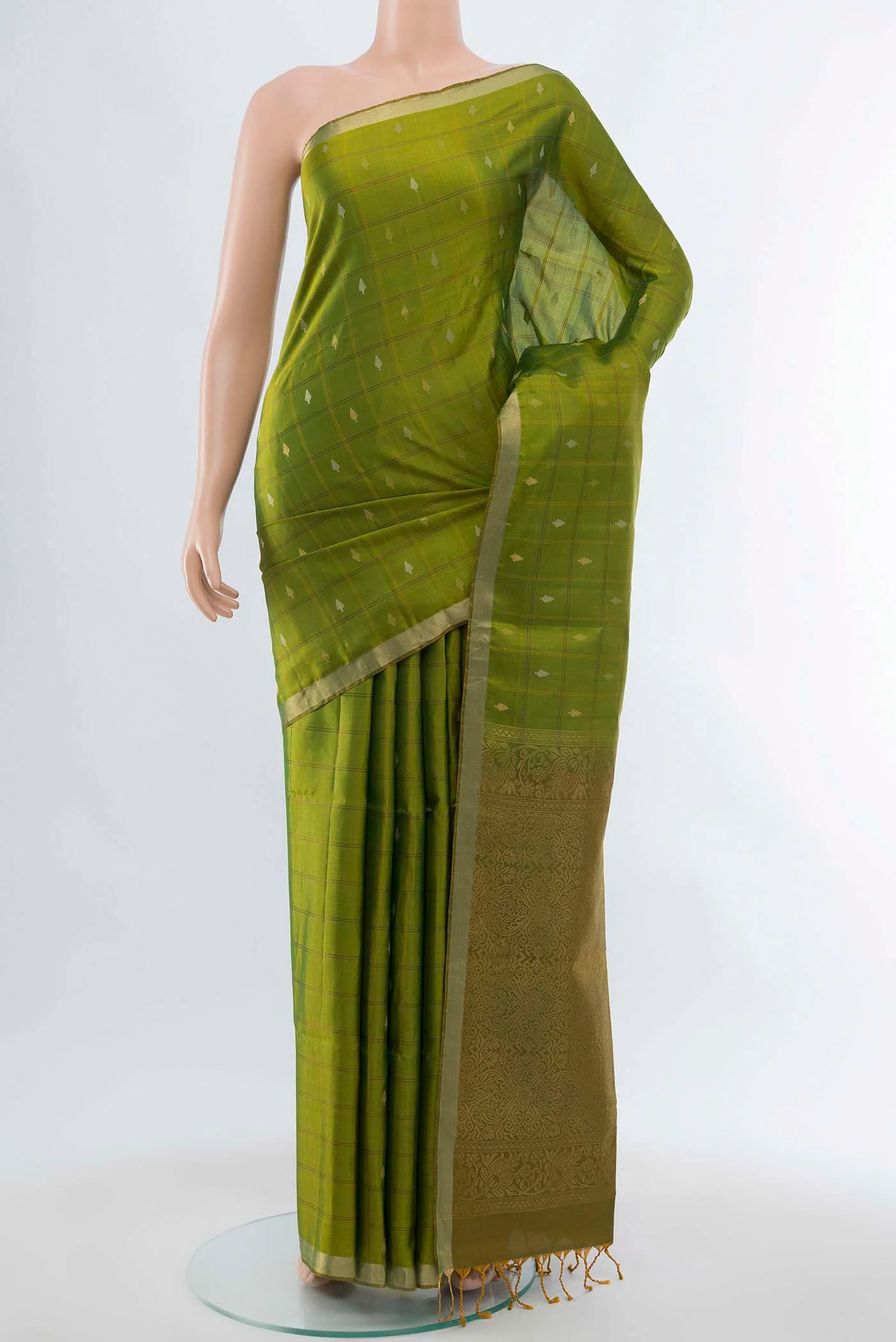 Mehandi Green Soft Silk Saree