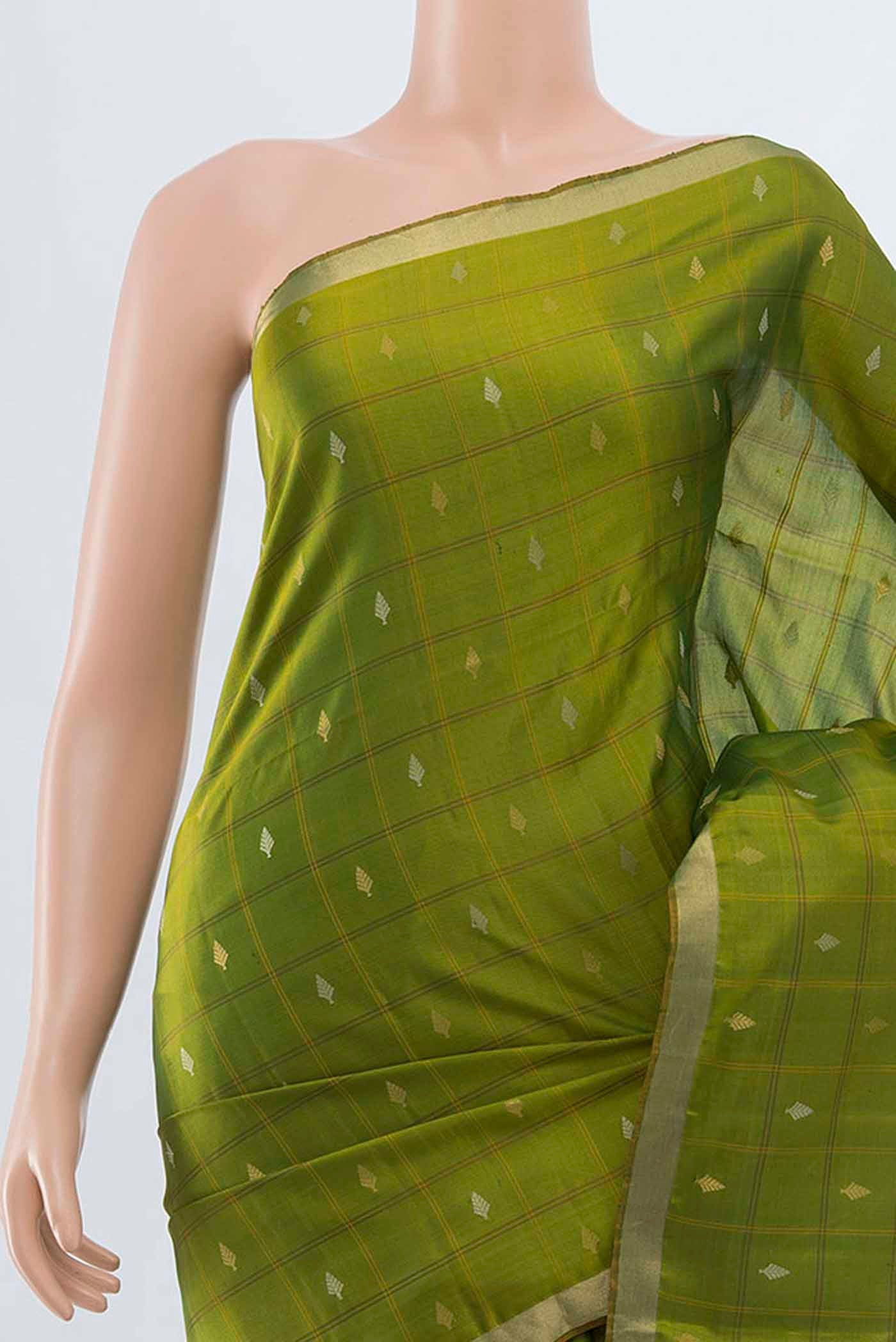 Mehandi Green Soft Silk Saree - Image 2