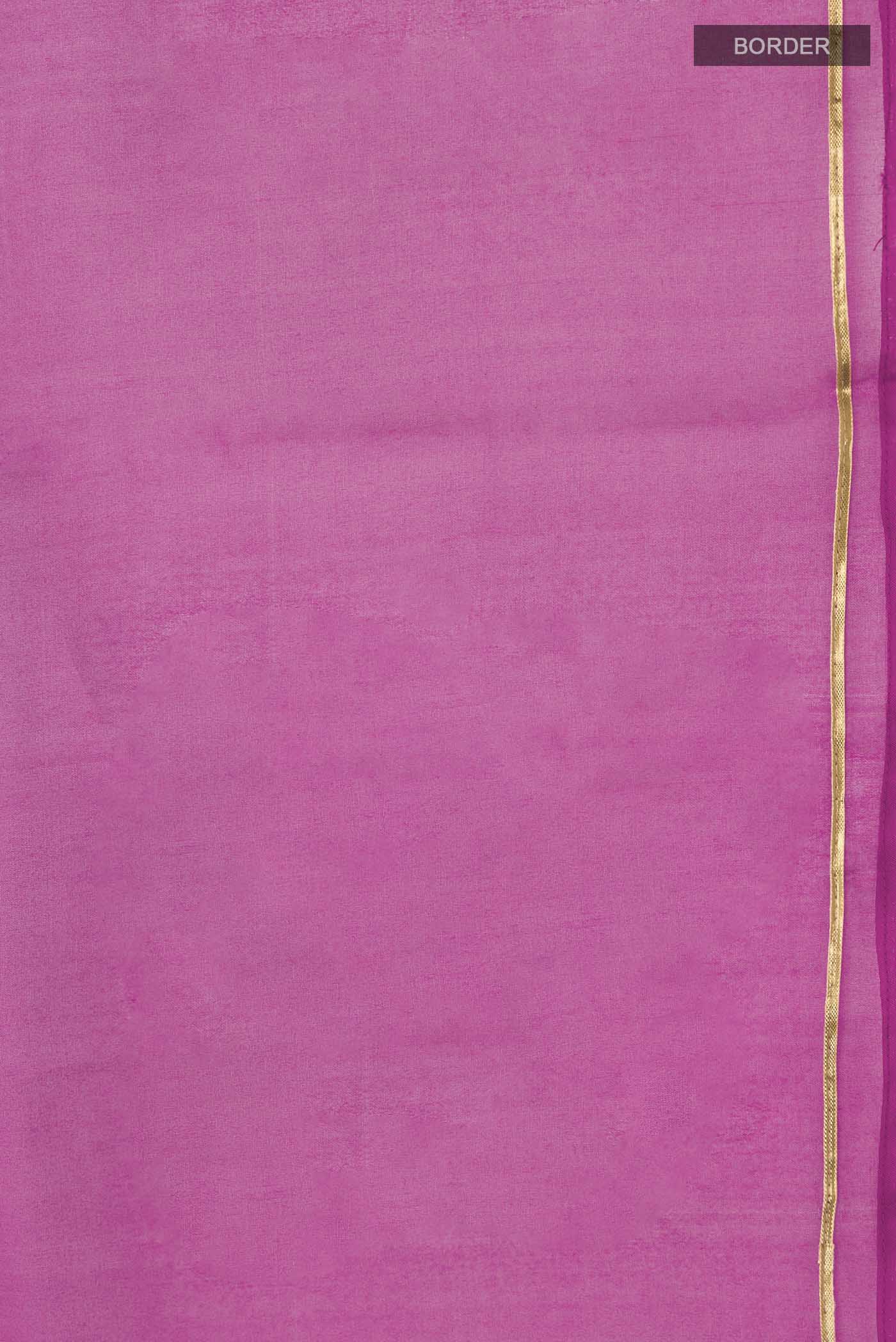 Meher-Magenta Organza Silk Saree - Image 3