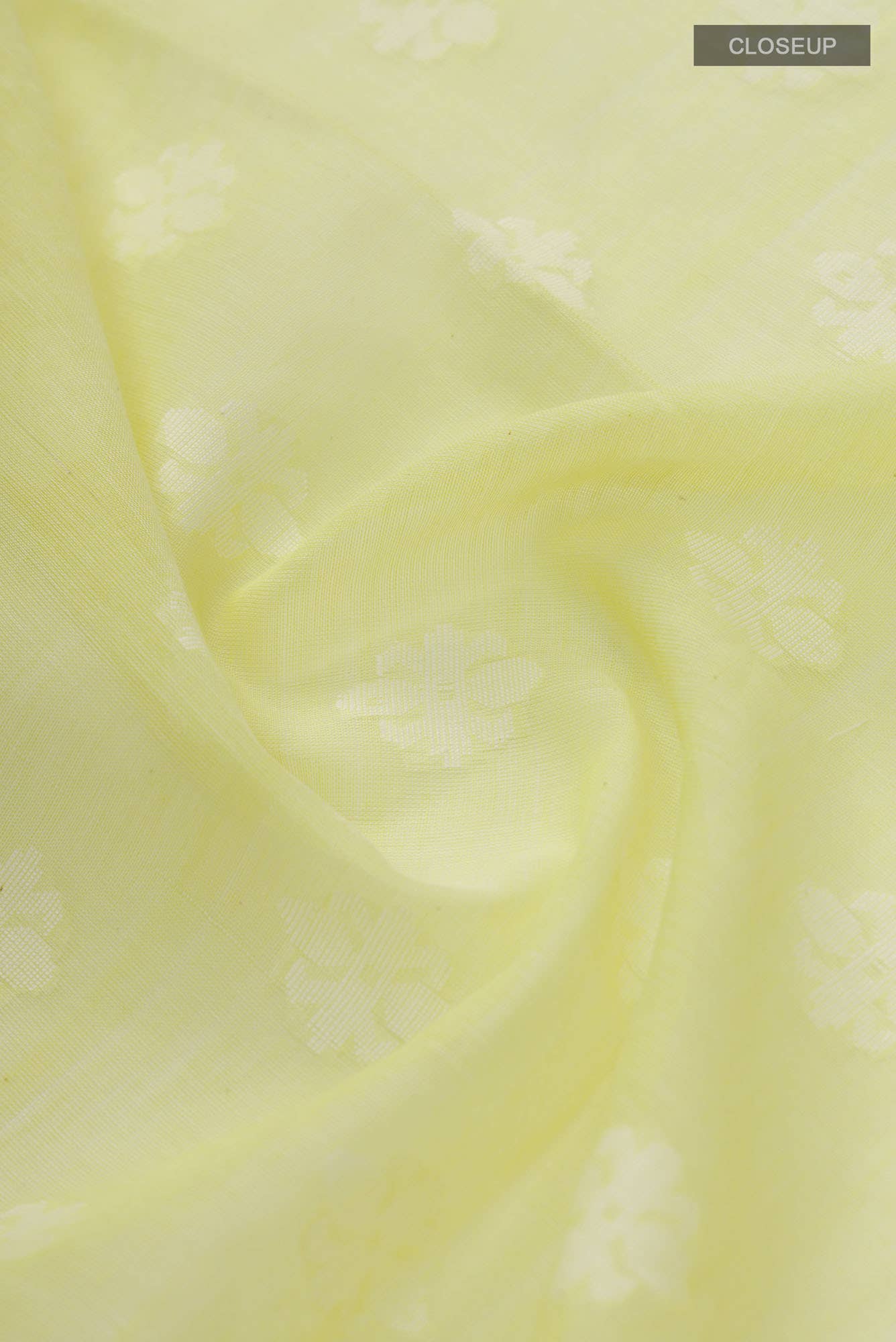 Mrinal-Light Yellow Bengal Cotton Saree - Image 3