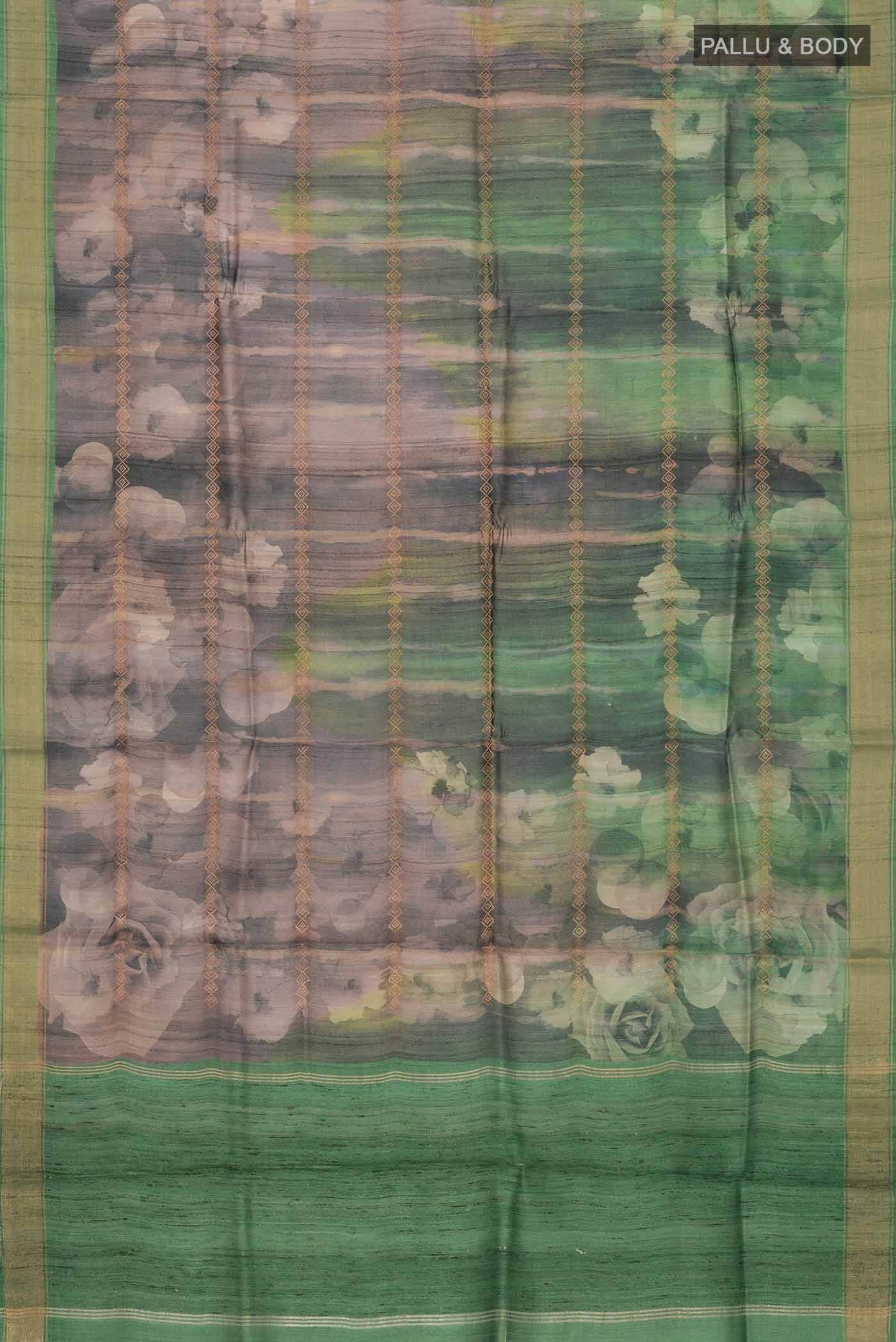 Multi Bhagalpuri Tussar Silk Saree - Image 4