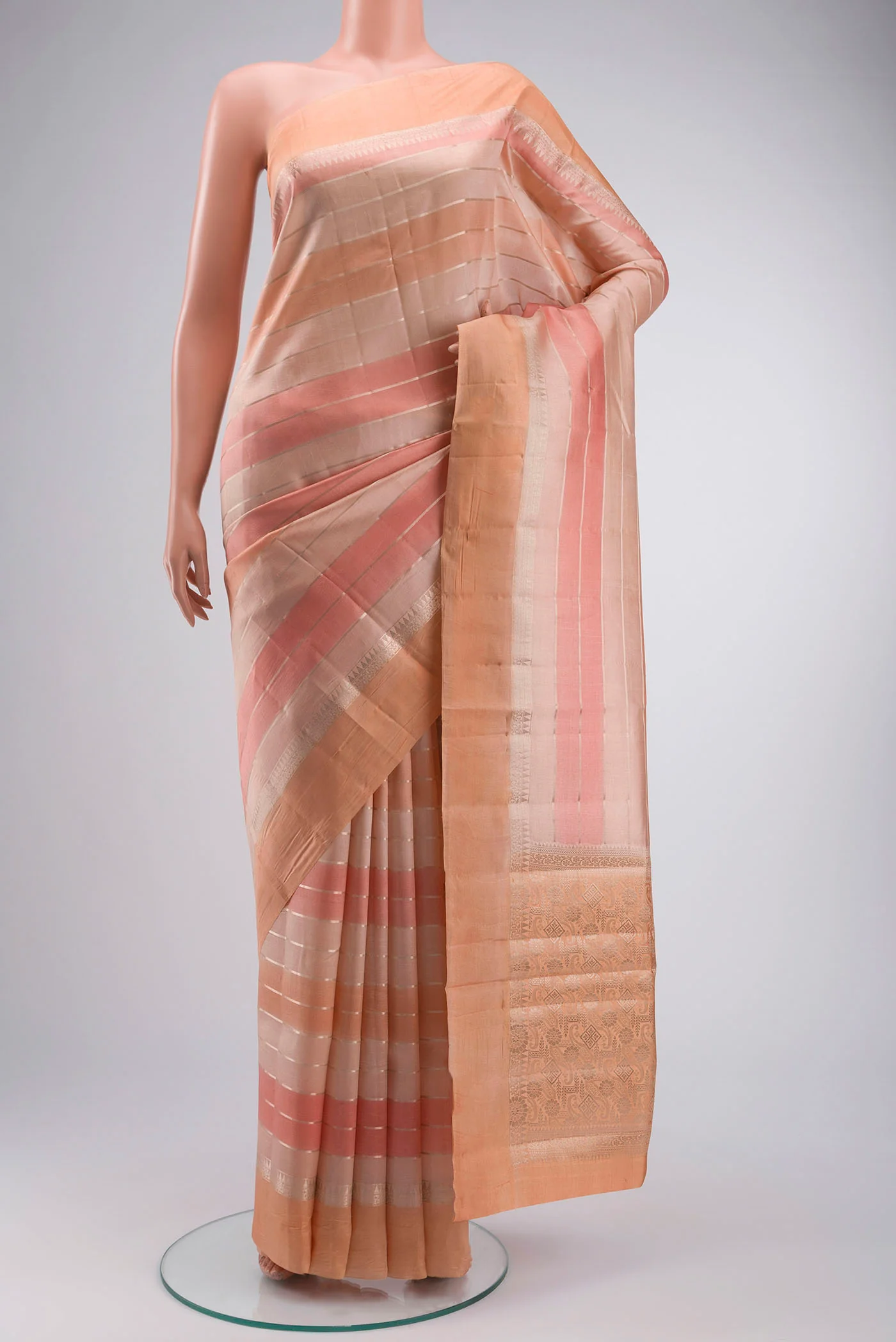 Multi Color Banarasi Raw Silk Saree