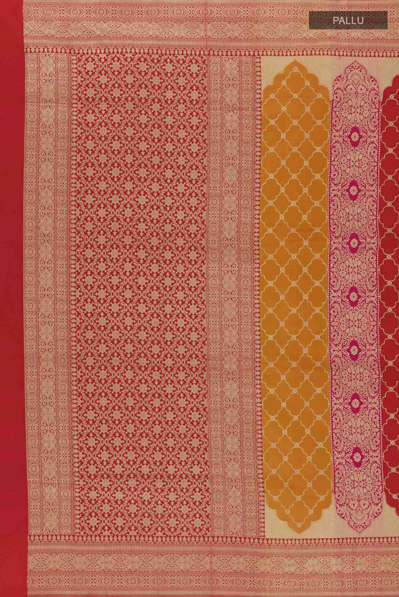 Multi Color Banarasi Silk Saree - Image 6