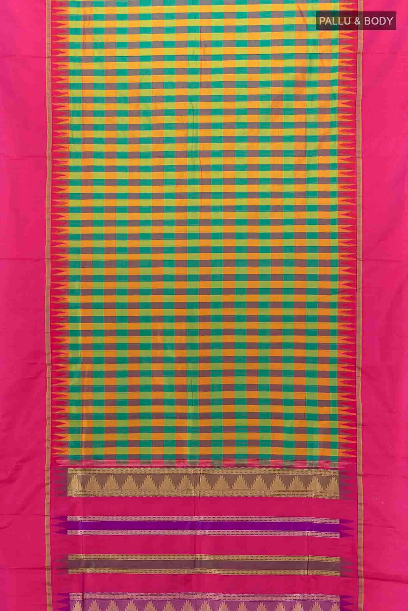 Multi Color Bangalore Silk - kadyal Saree - Image 5