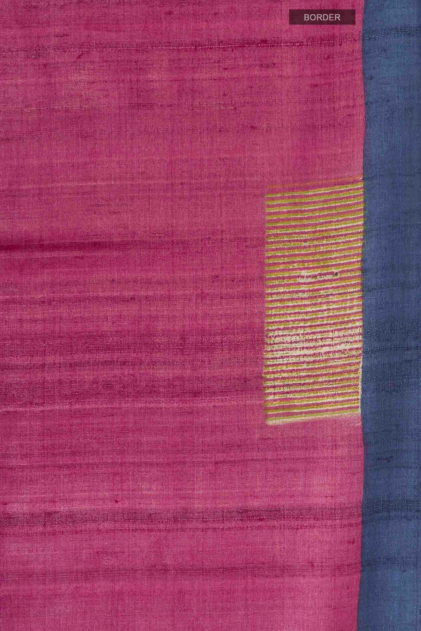 Multi Color Bhagalpuri Tussar Silk Saree - Image 3