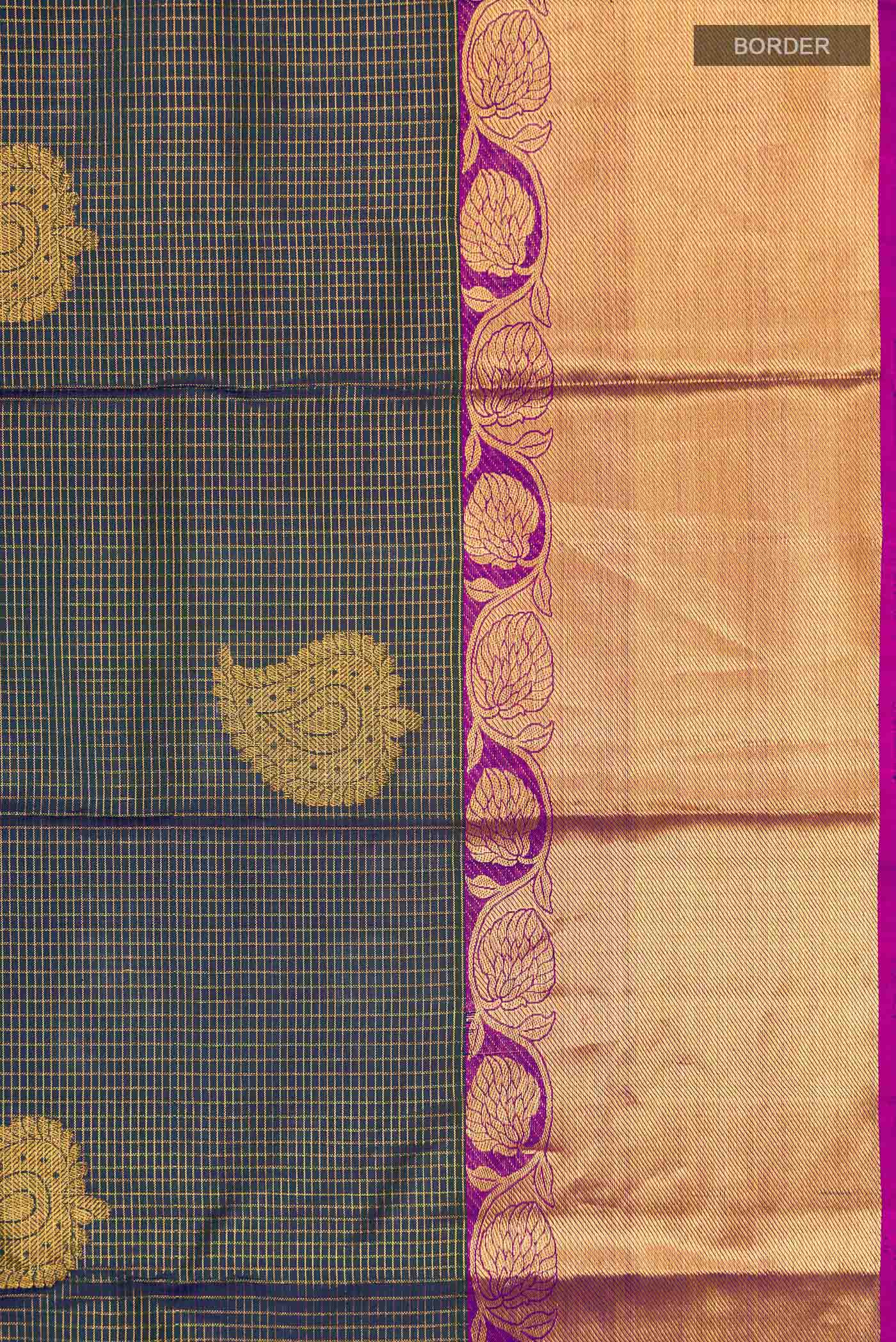 Multi Color Kanjivaram Silk Saree - Image 3