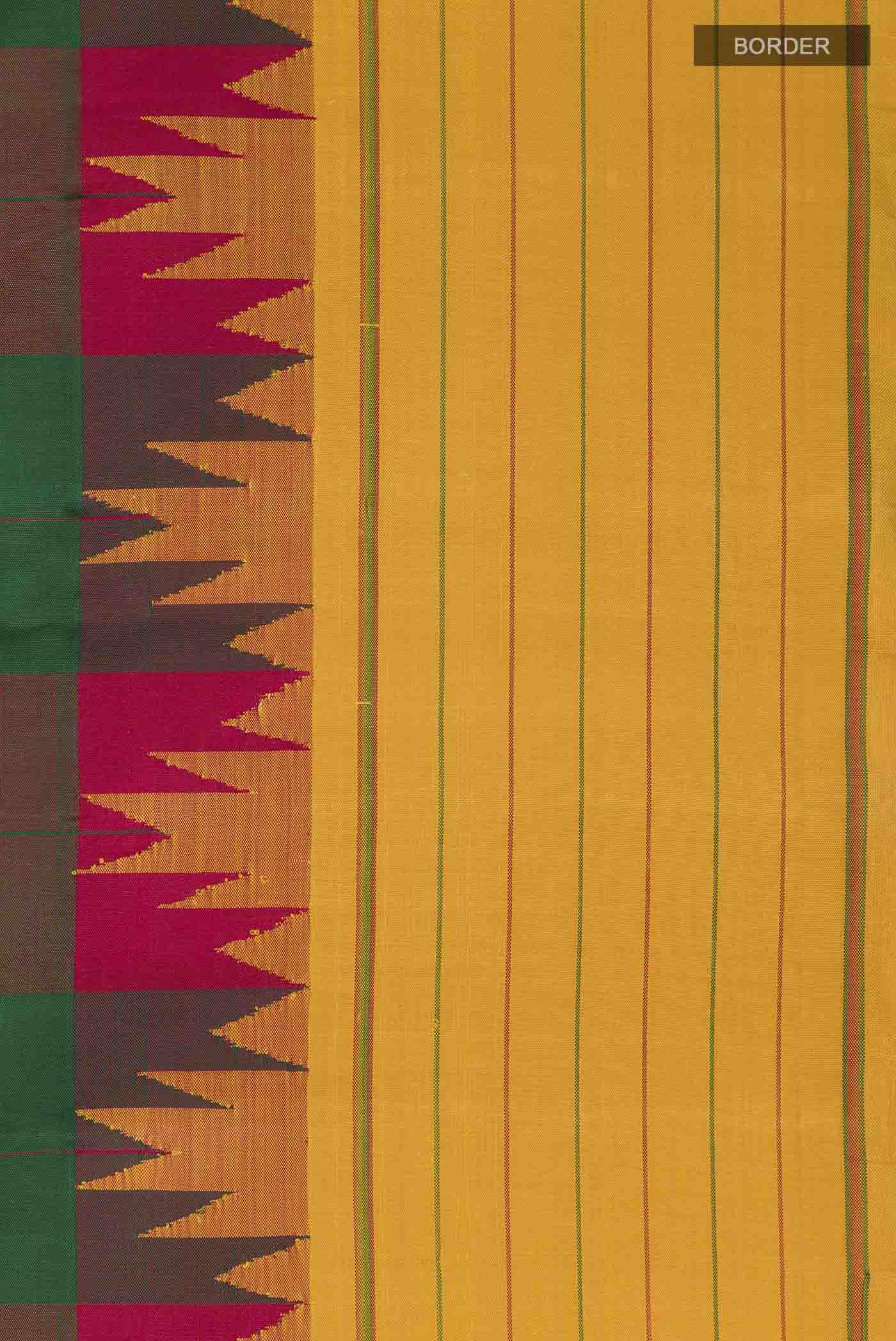 Multi Color Kanjivaram Silk Saree - Image 3