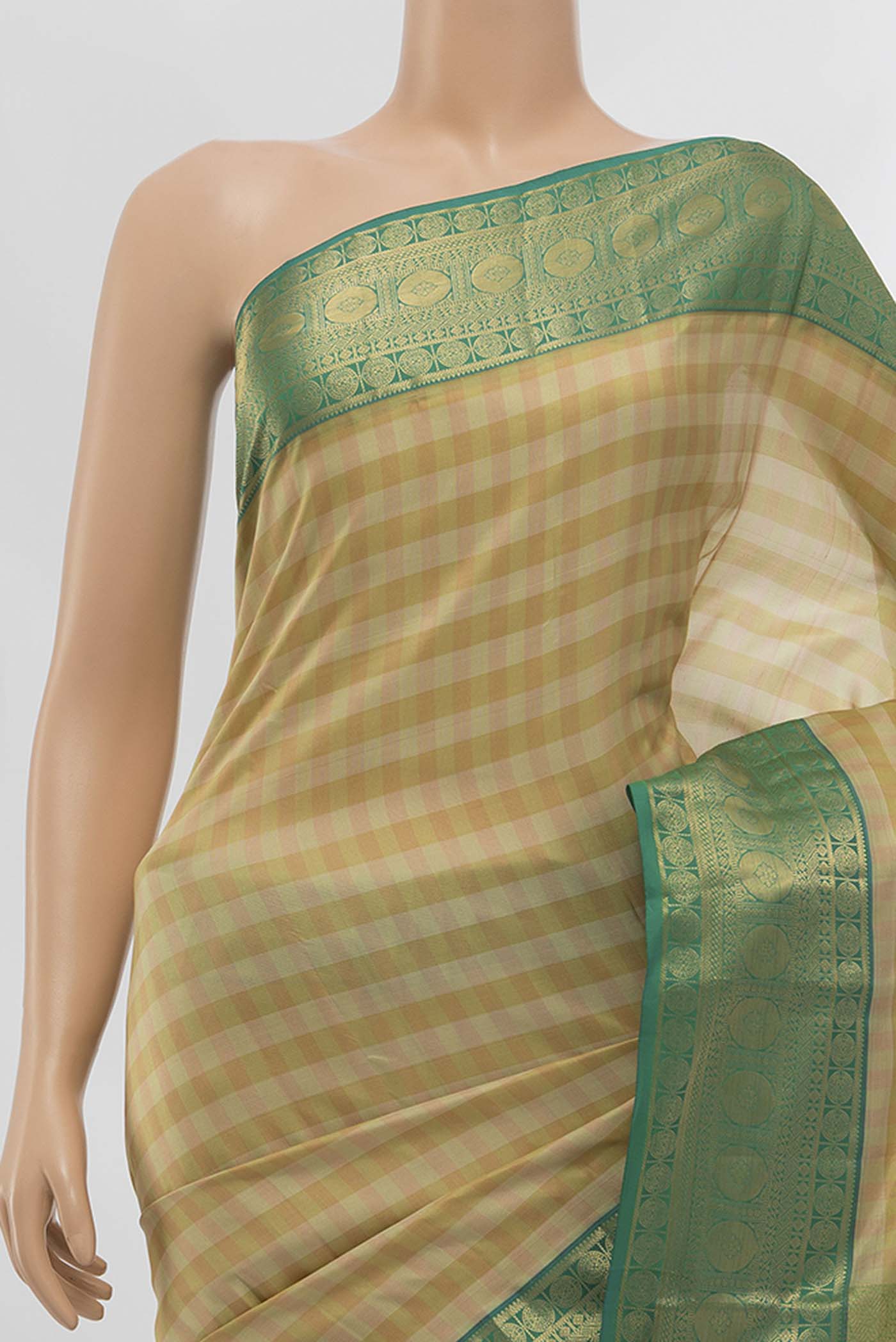 Multi Color Kanchipuram Silk Saree - Image 2