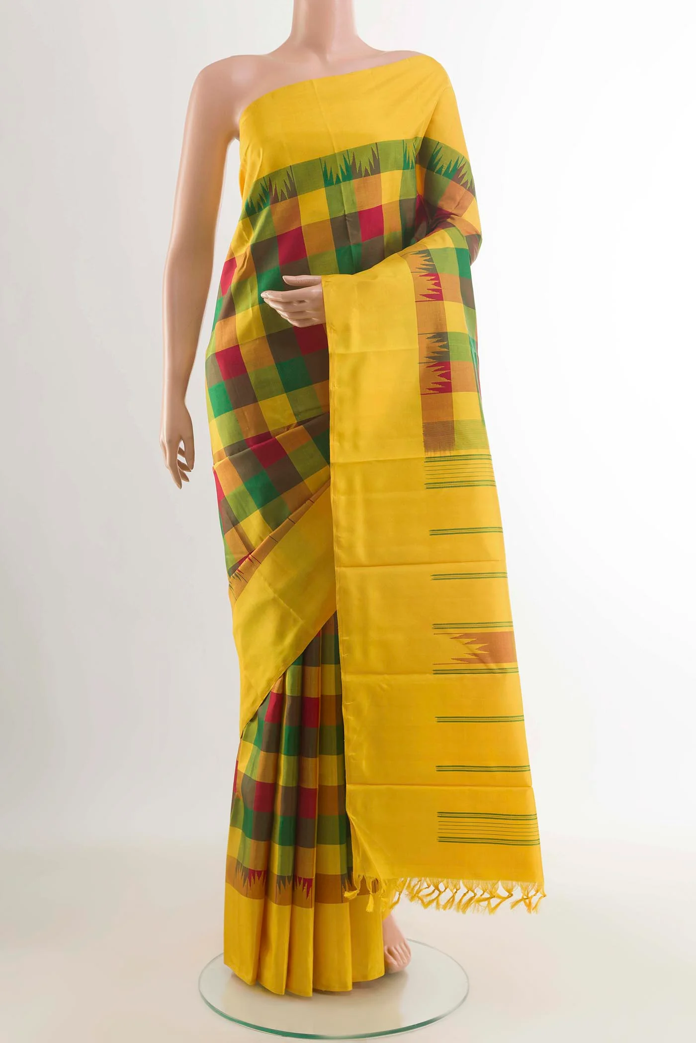 Multi Color Kanchipuram Silk Saree