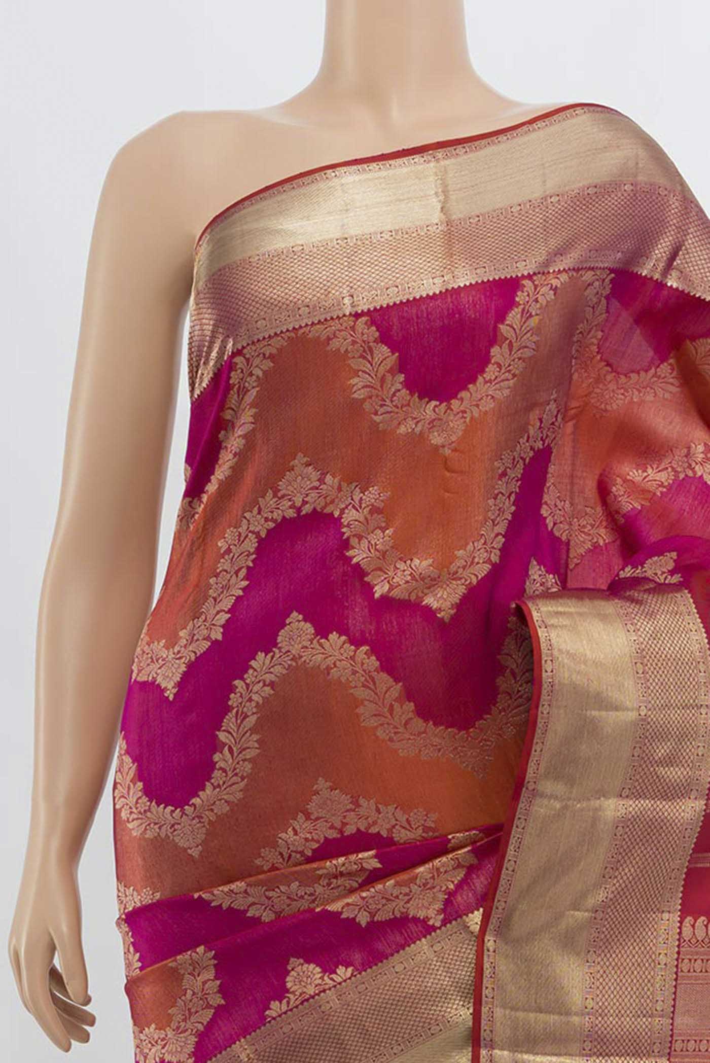 Multi Color Kanjivaram Silk Saree - Image 2