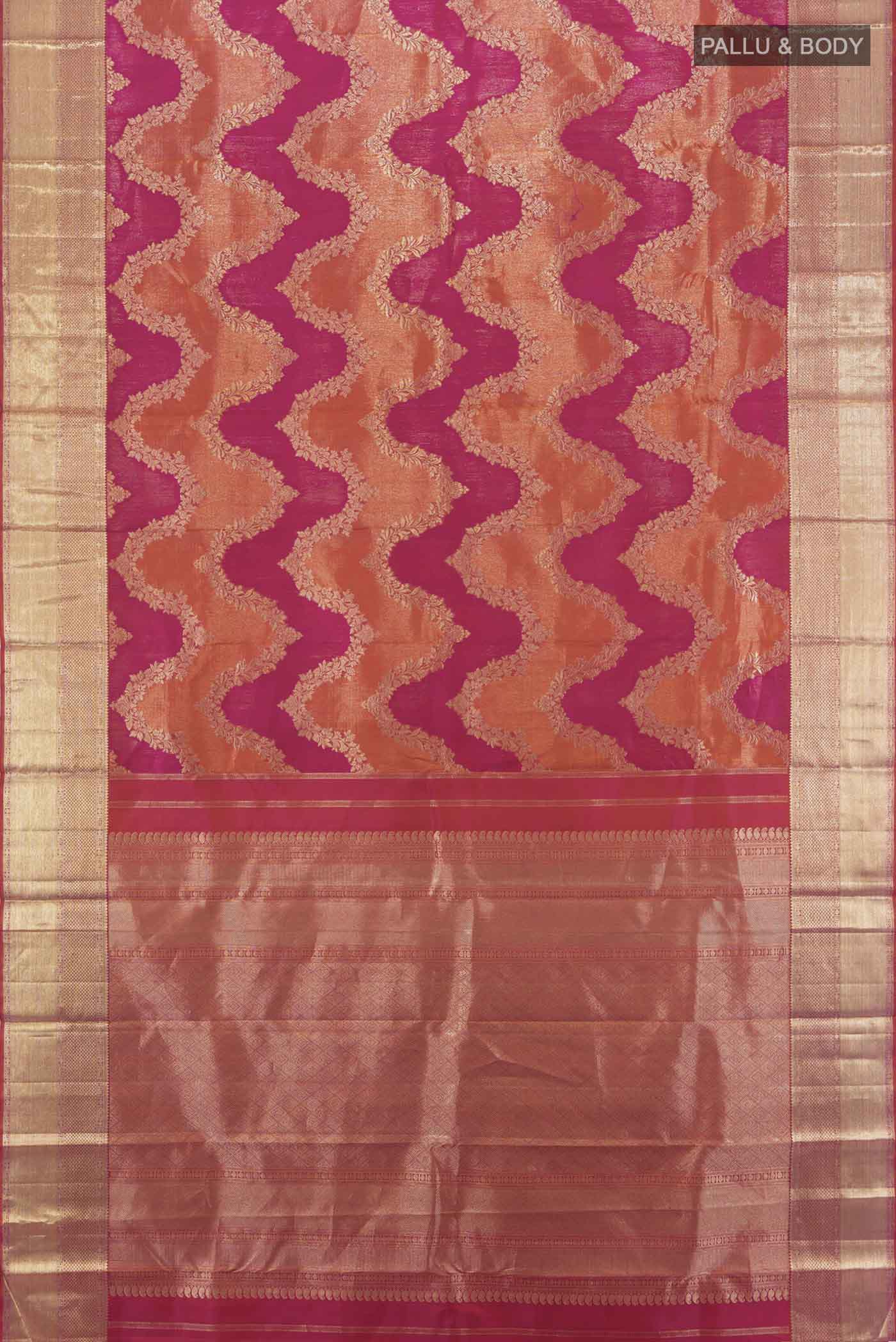 Multi Color Kanjivaram Silk Saree - Image 5