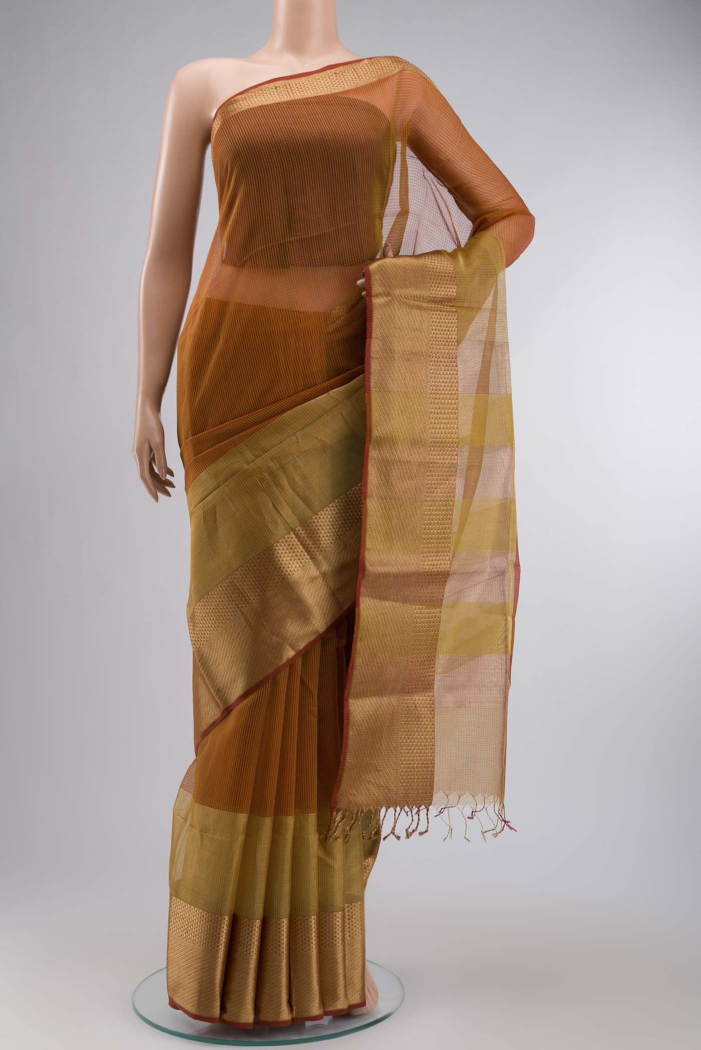 Multi Color Maheshwari Silk Cotton Saree