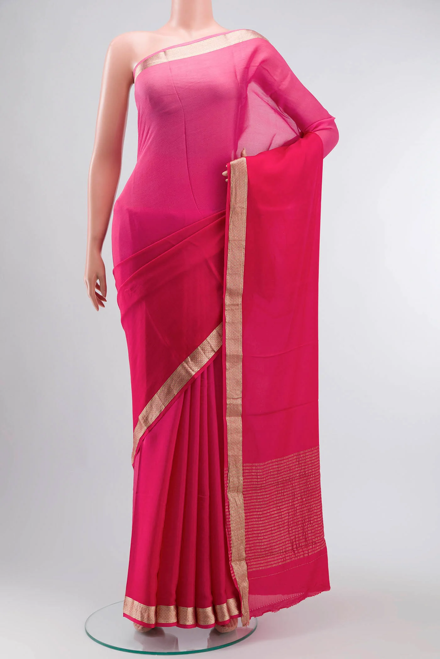 Multi Color Mysore Chiffon Saree