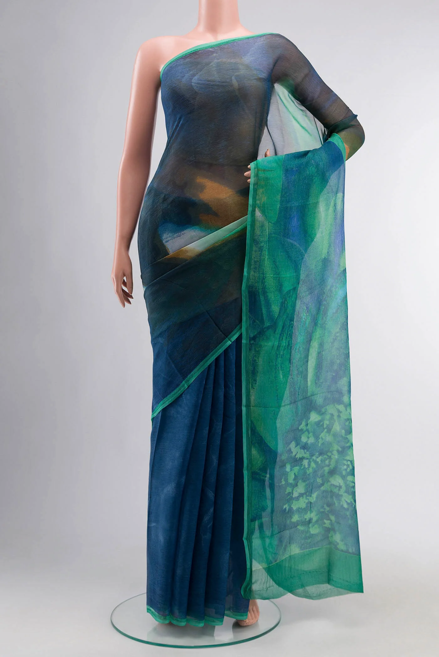 Multi Color Mysore Chiffon Saree
