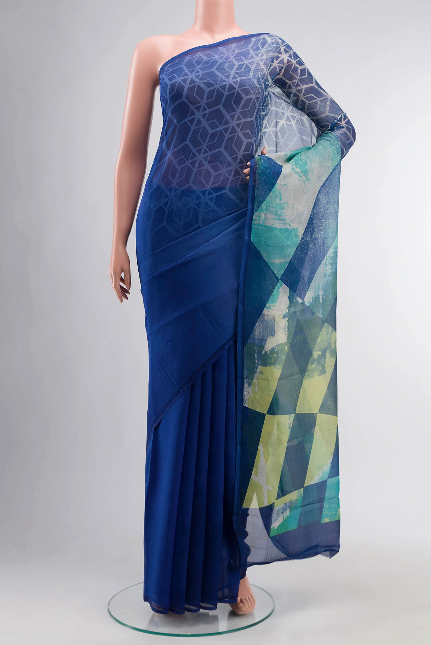 Multi Color Mysore Chiffon Saree