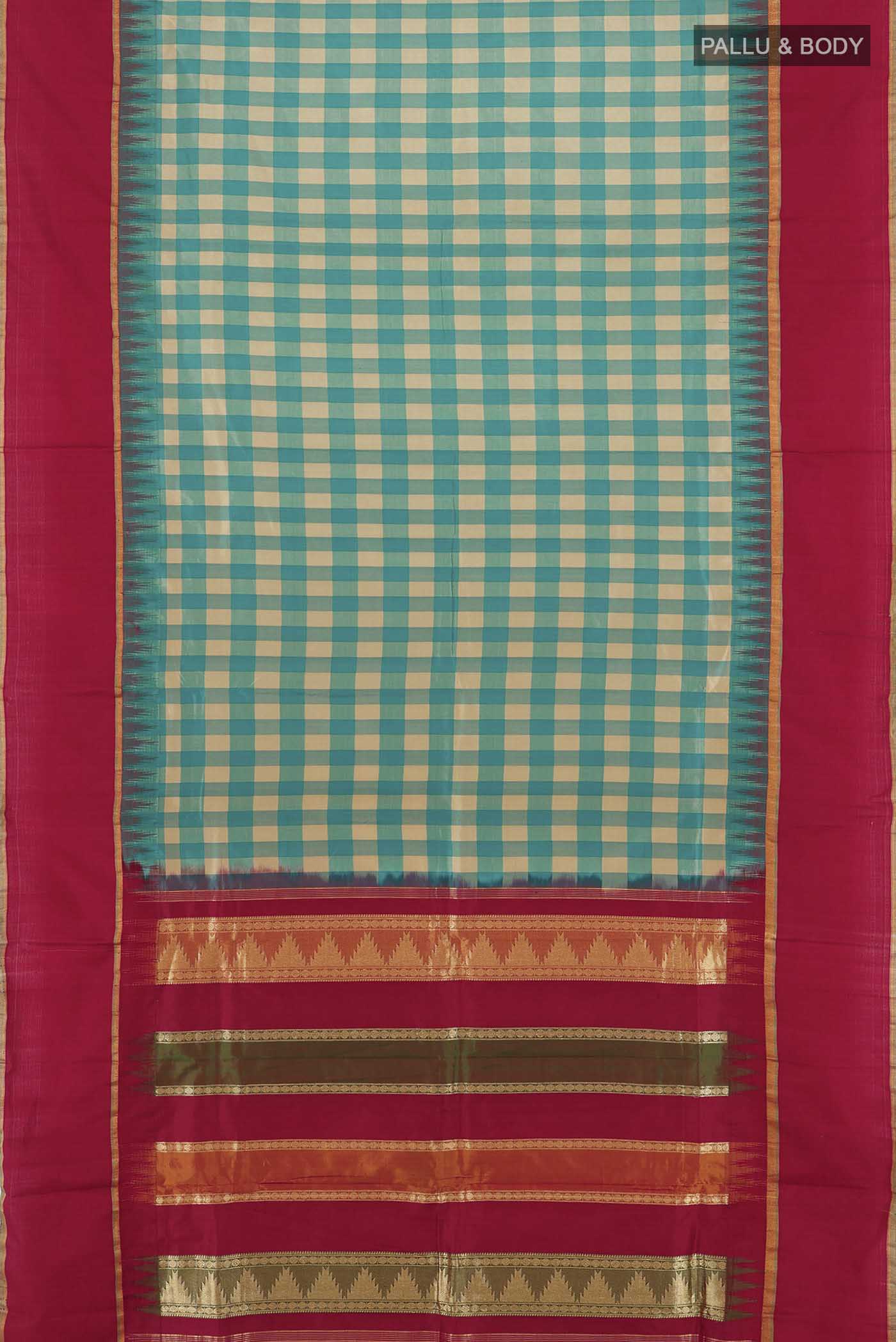 Blue Bangalore Silk Saree - Image 5