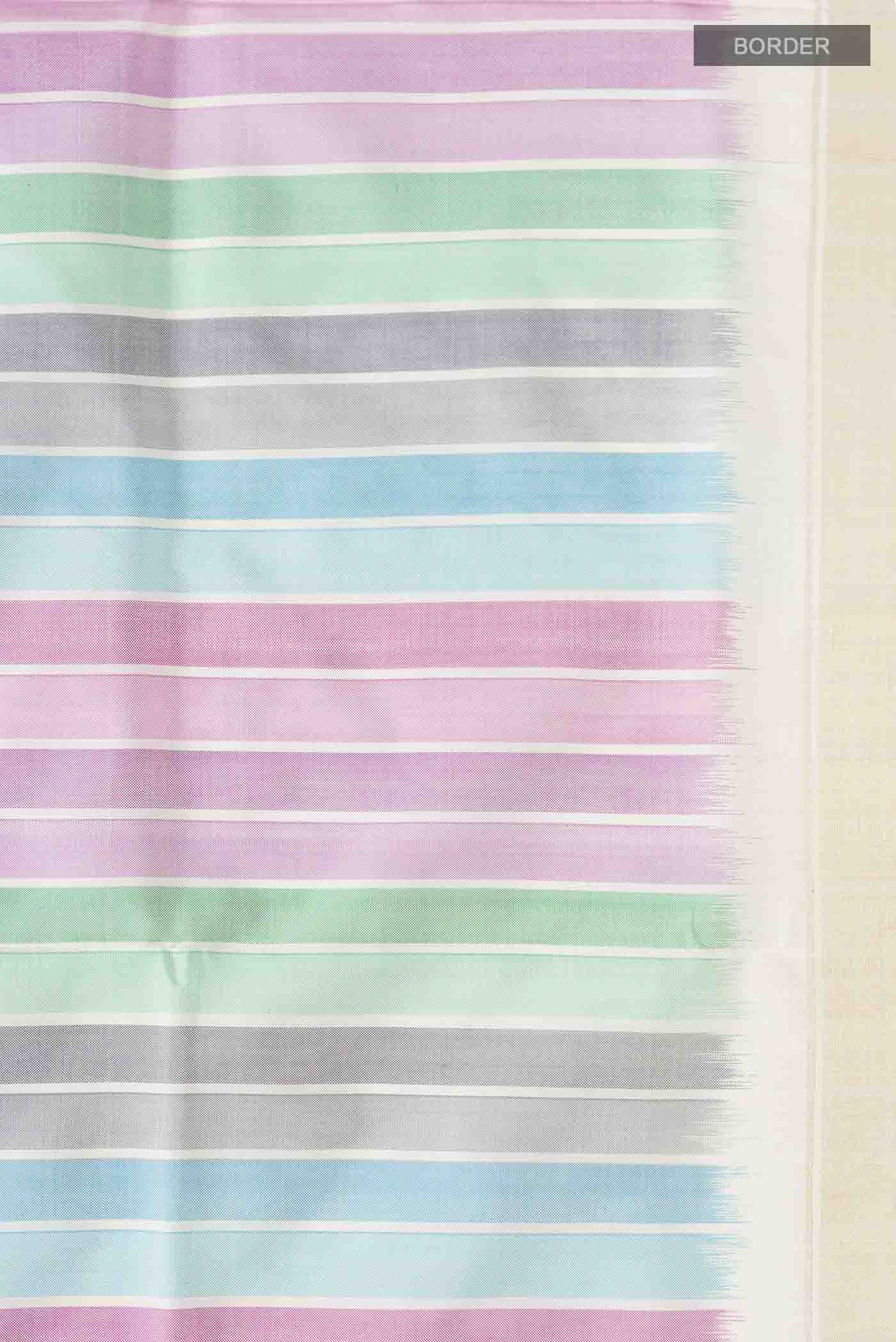 Multi Color Pochampally Silk Saree - Image 3