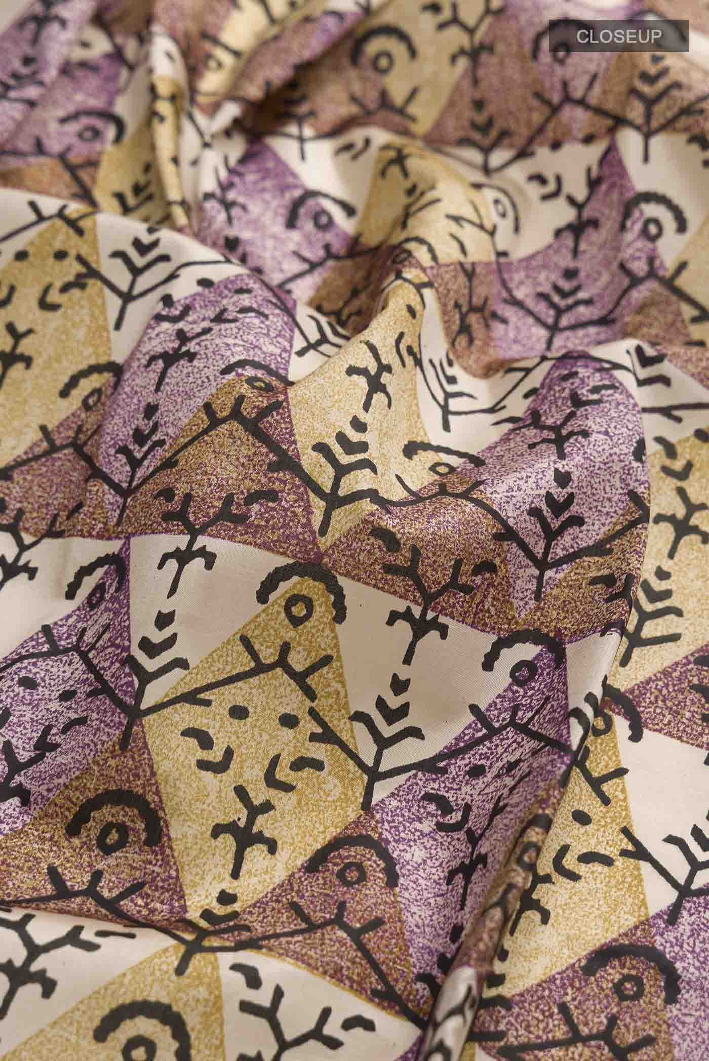 Multi Color Printed Silk Saree - Image 2