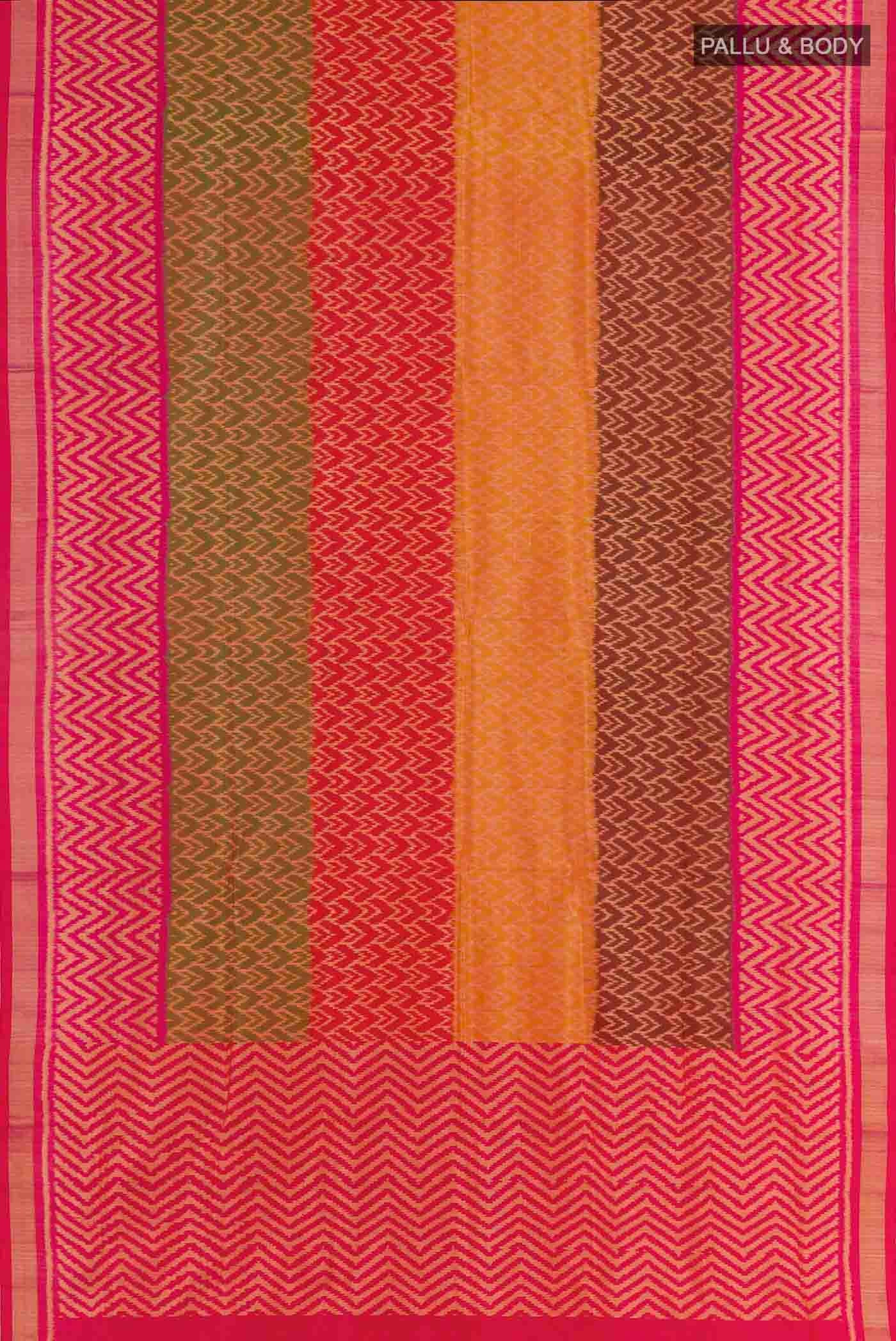 Multi Color Rajkot Patola Silk Saree - Image 3