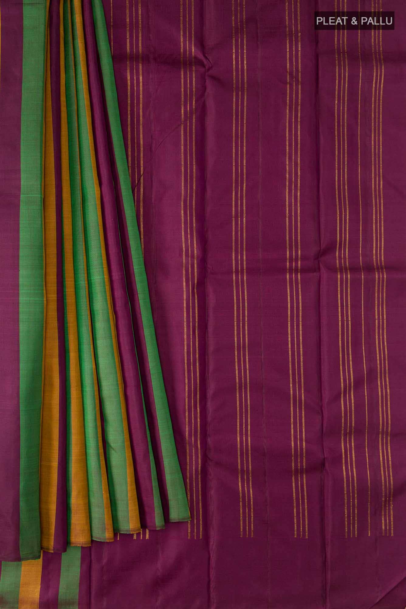Multi Kanchipuram Silk Saree - Image 2