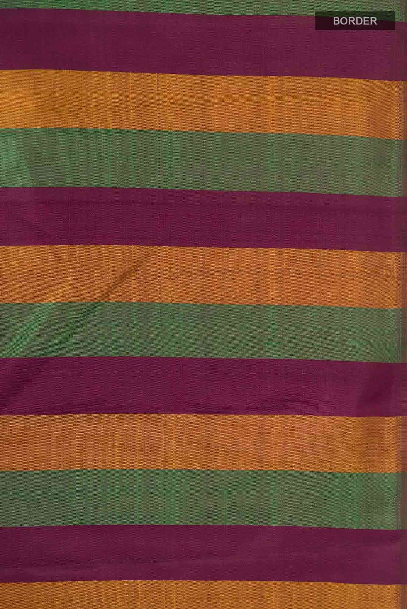 Multi Kanchipuram Silk Saree - Image 5