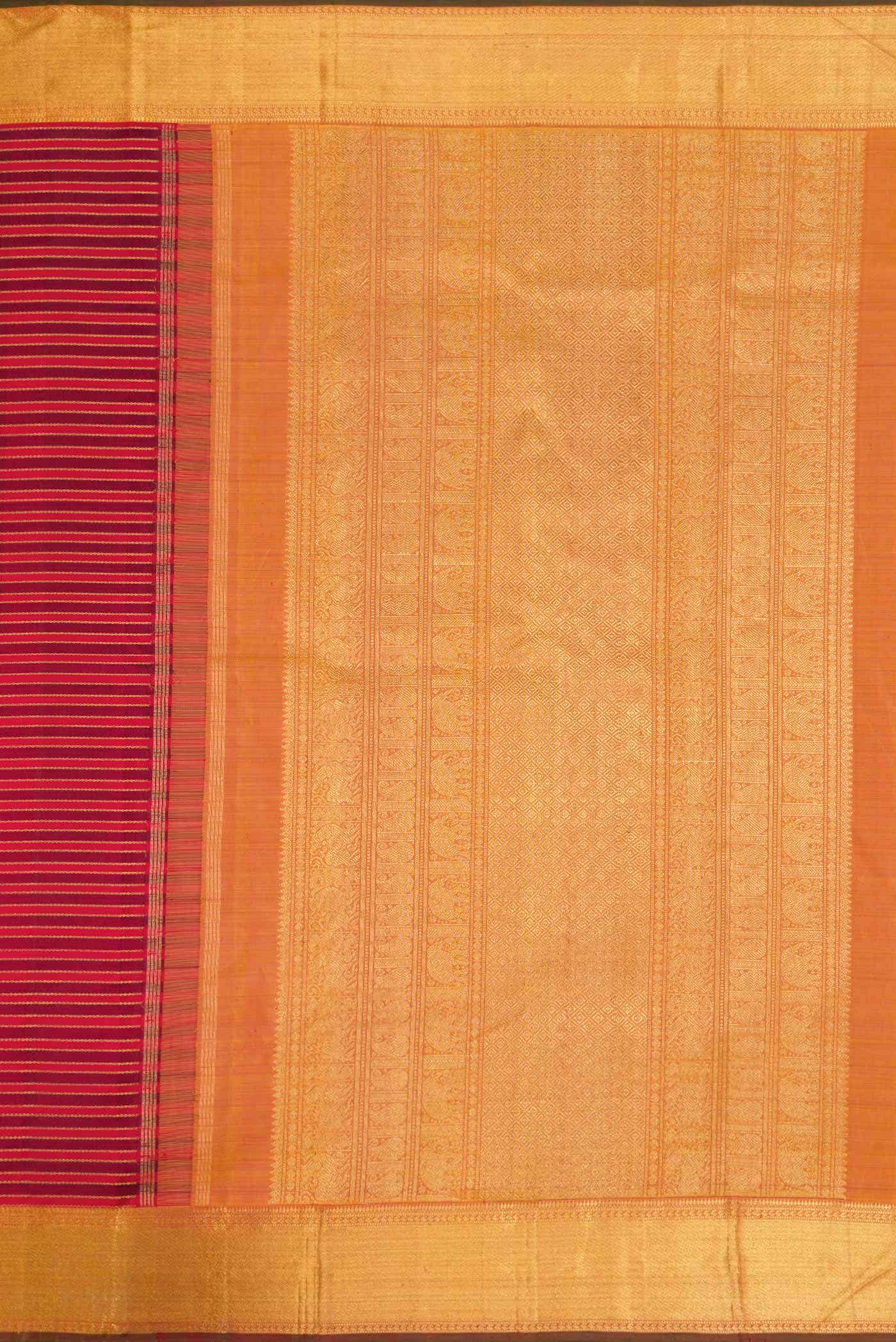 Pure Silk Pure Zari Multi Kanjivaram Saree - Image 5
