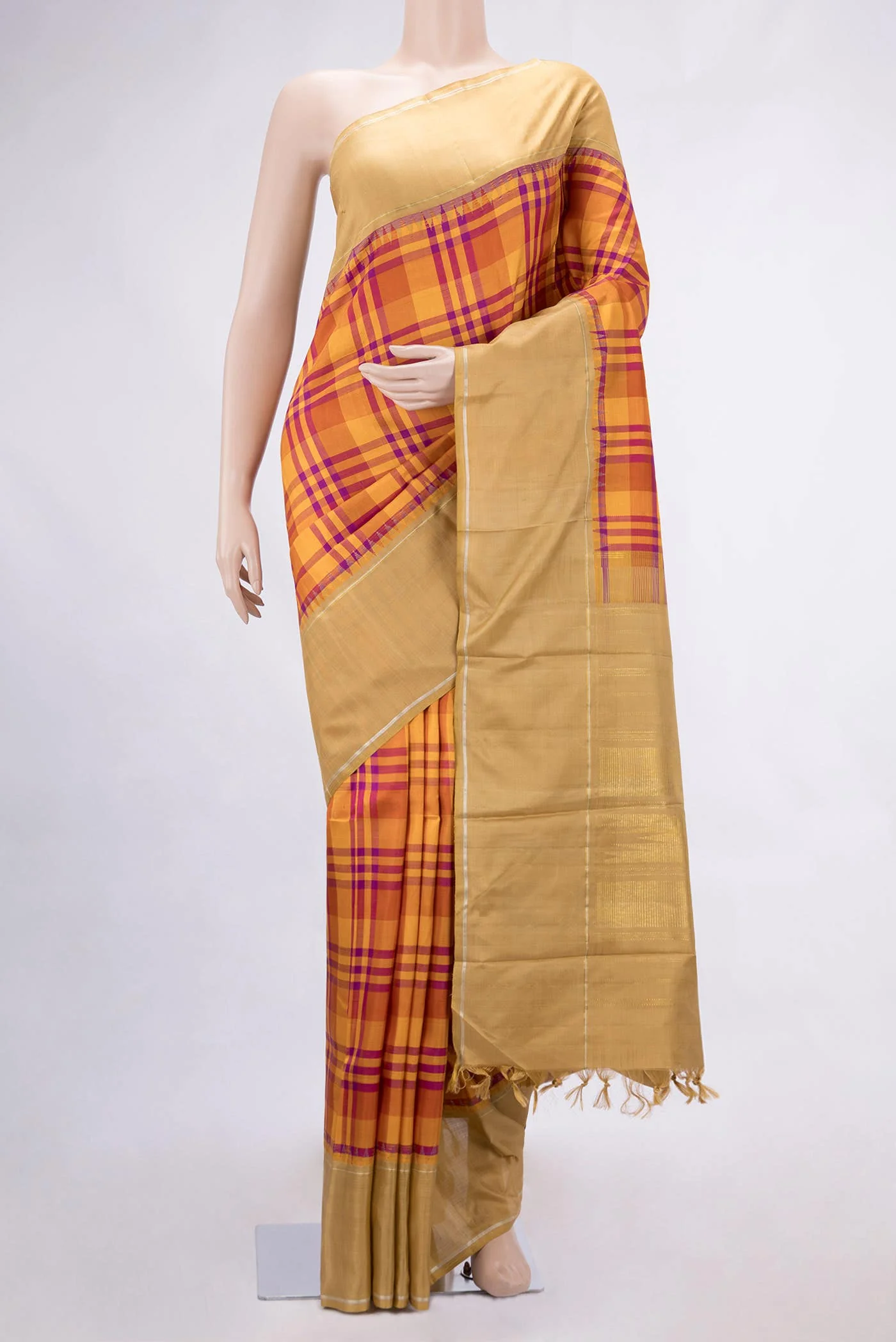 Pure Silk Pure Zari Multi Kanjivaram Saree