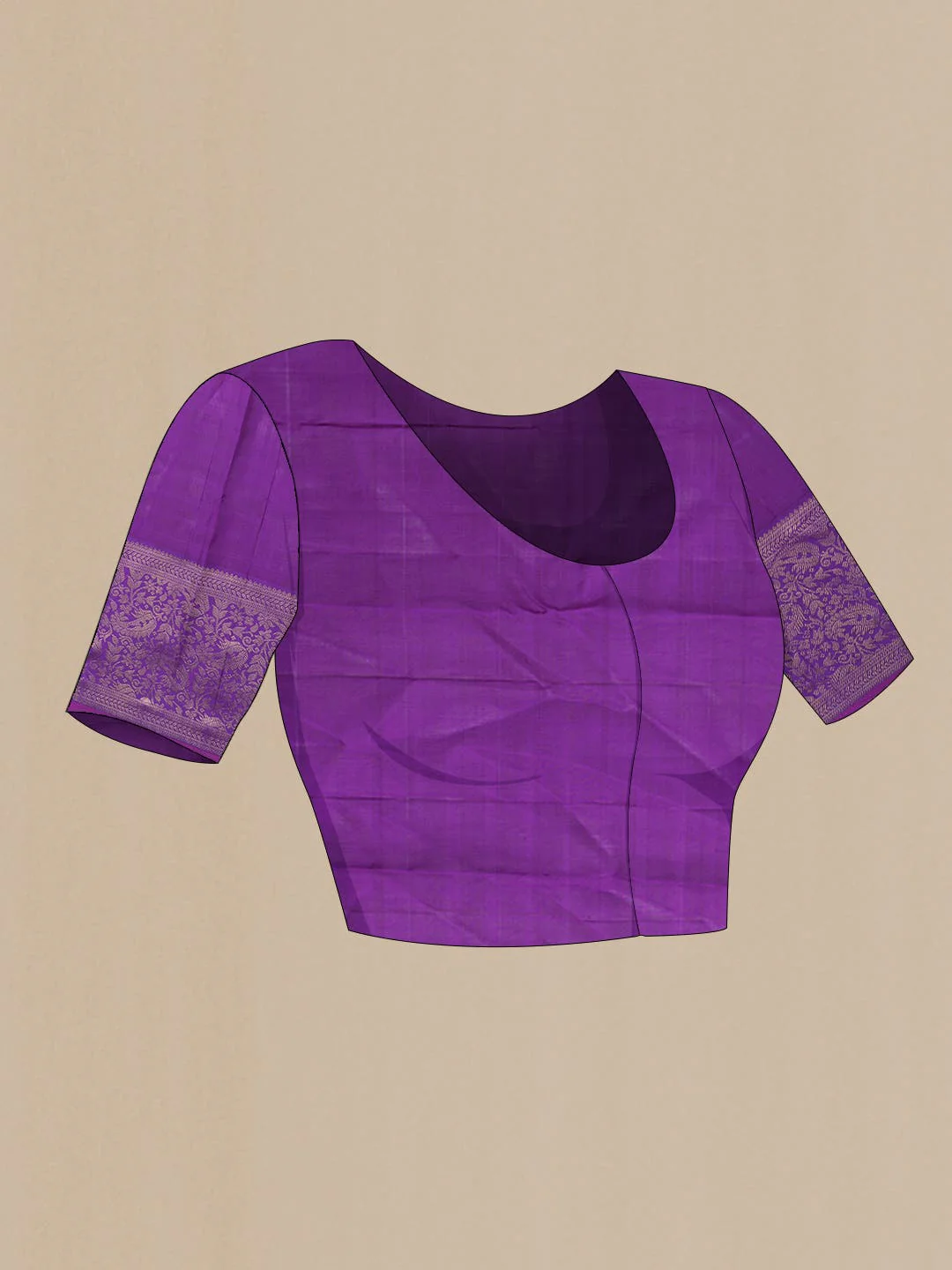 Pure Silk Pure Zari Multi Kanjivaram Saree - Image 7