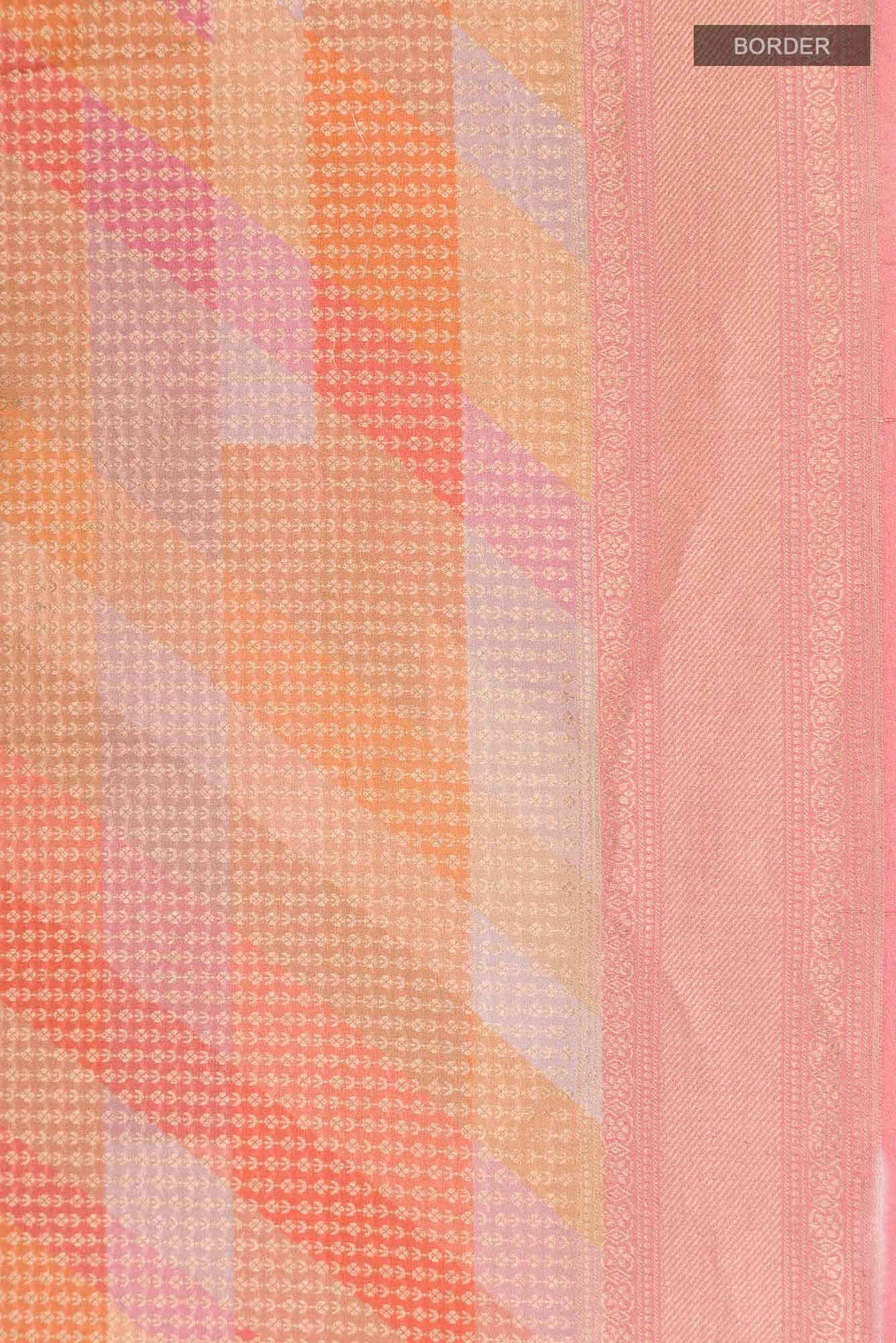 Multi Printed Silk Saree - Image 5