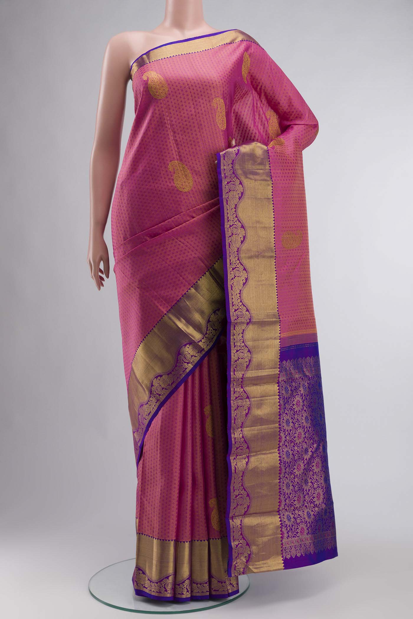 Multicolor Kanchipuram Silk Saree