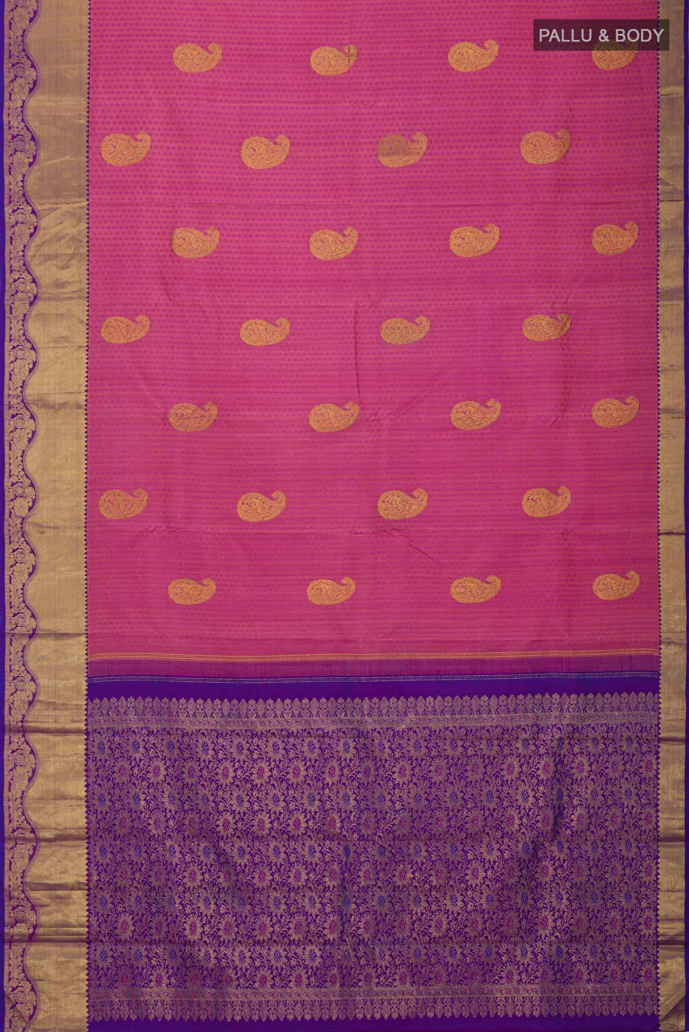 Multicolor Kanchipuram Silk Saree - Image 6