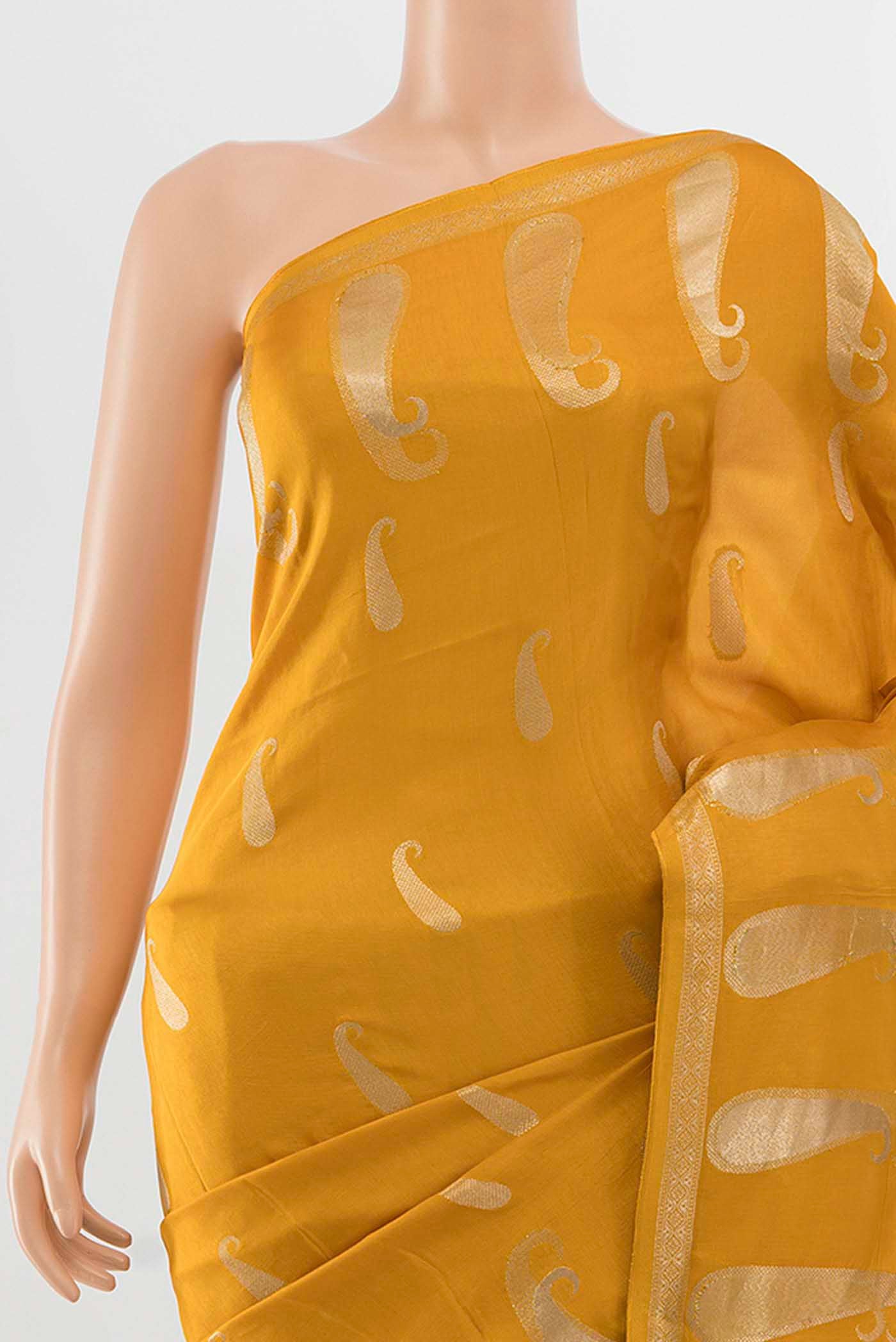 Mustard Art Silk Saree - Image 2