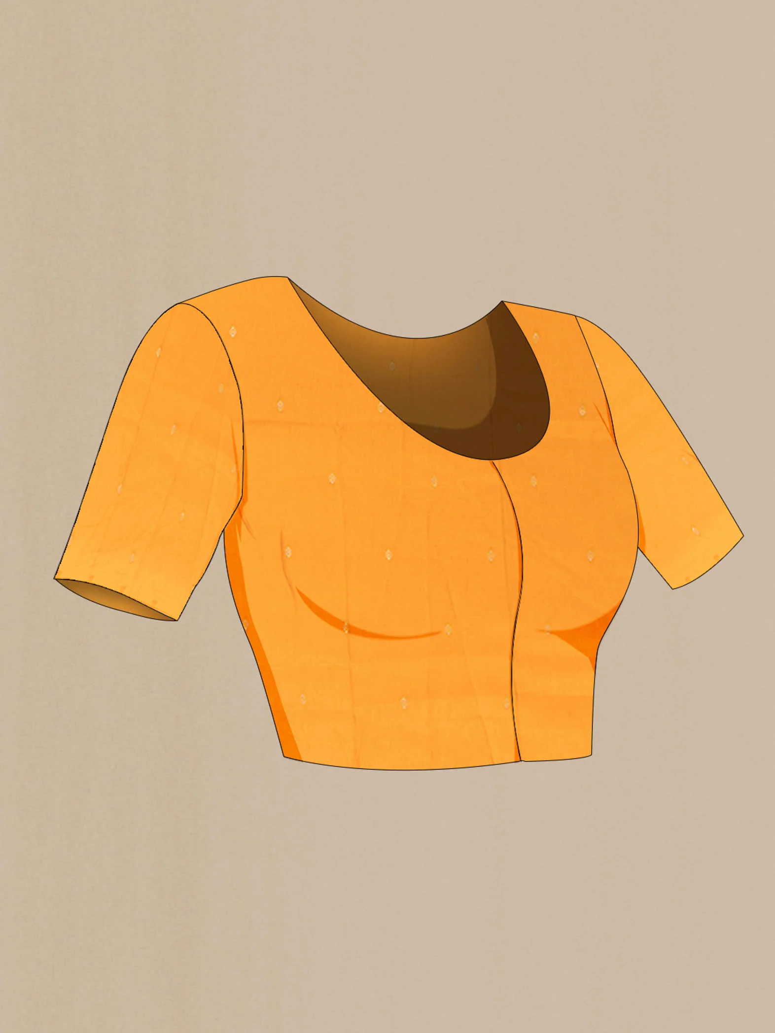 Mustard Art Silk Saree - Image 4