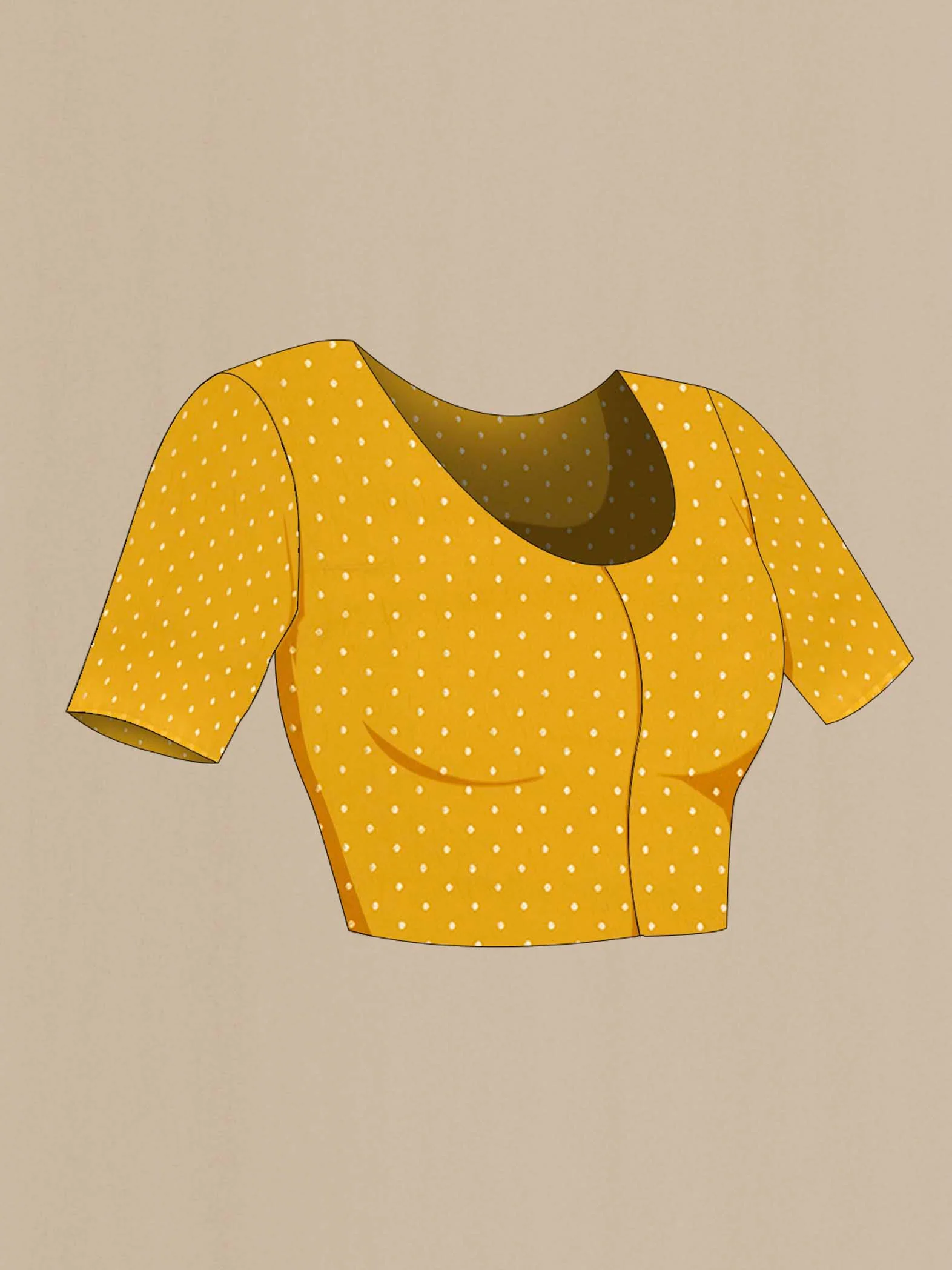 Mustard Art Silk Saree - Image 4