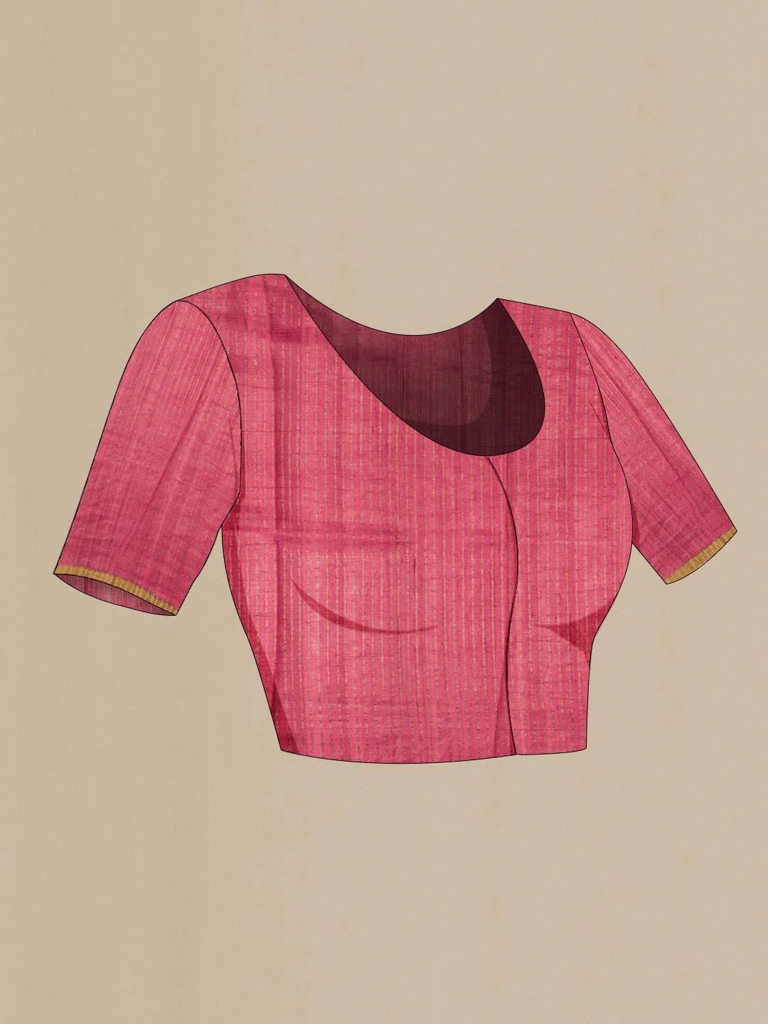 Mustard Bhagalpuri Tussar Silk Saree - Image 5