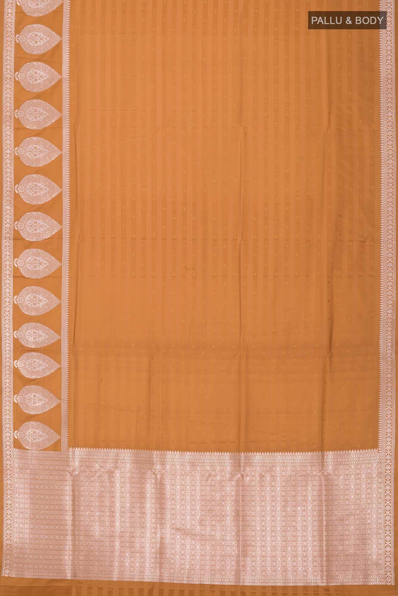 Mustard Blended Banarasi Silk Saree - Image 2