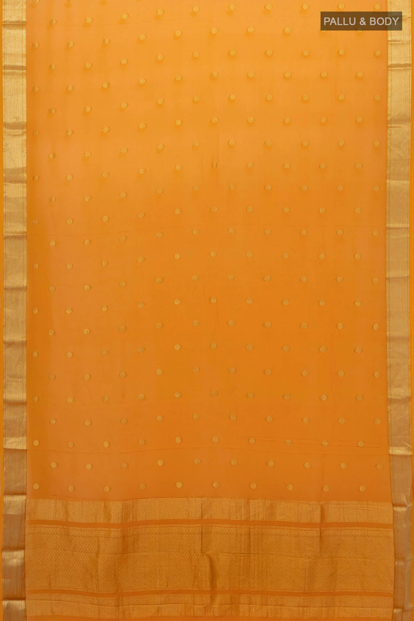 Mustard Blended Georgette Saree - Image 5