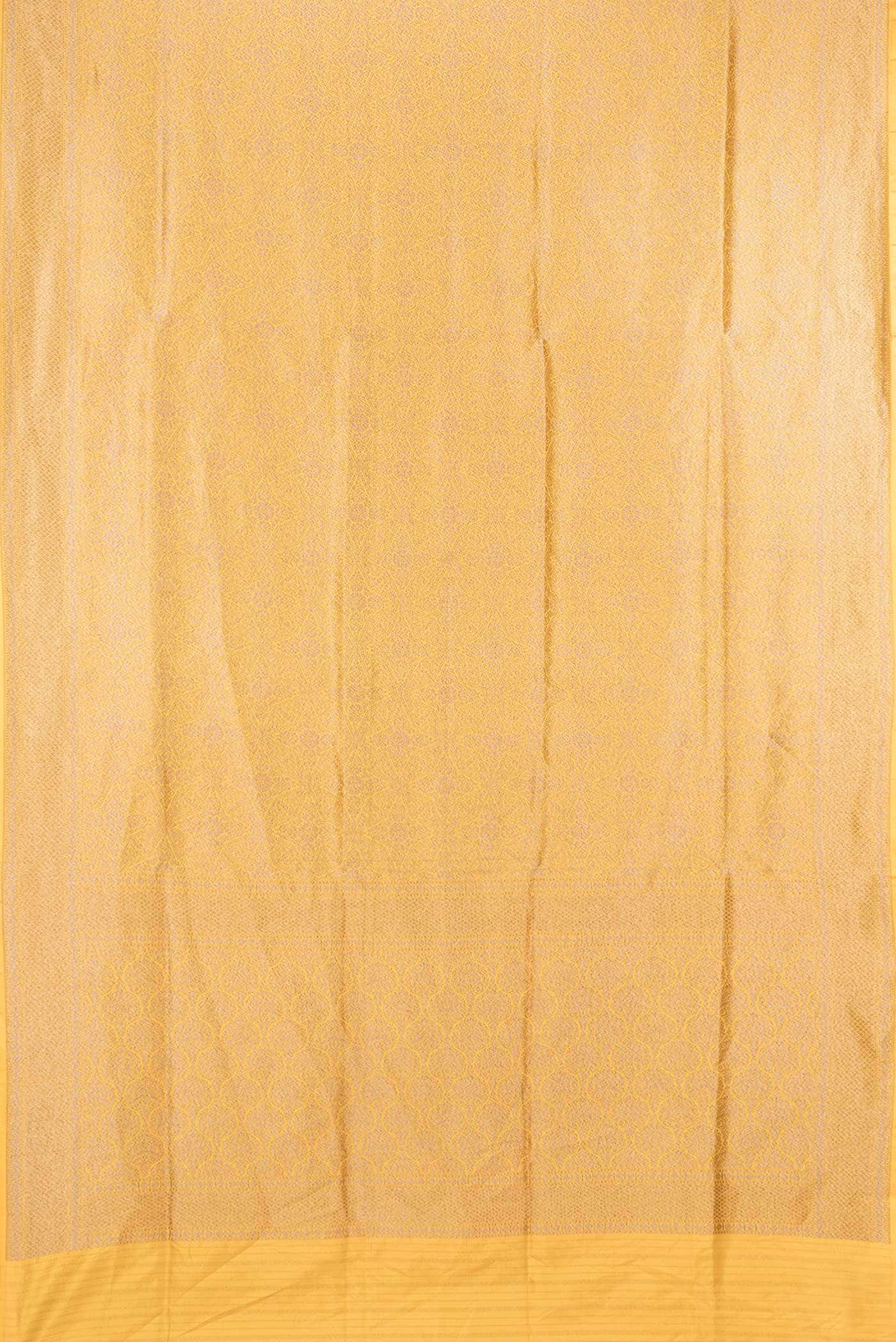 Mustard Dual Tone Banarasi Silk Saree - Image 4