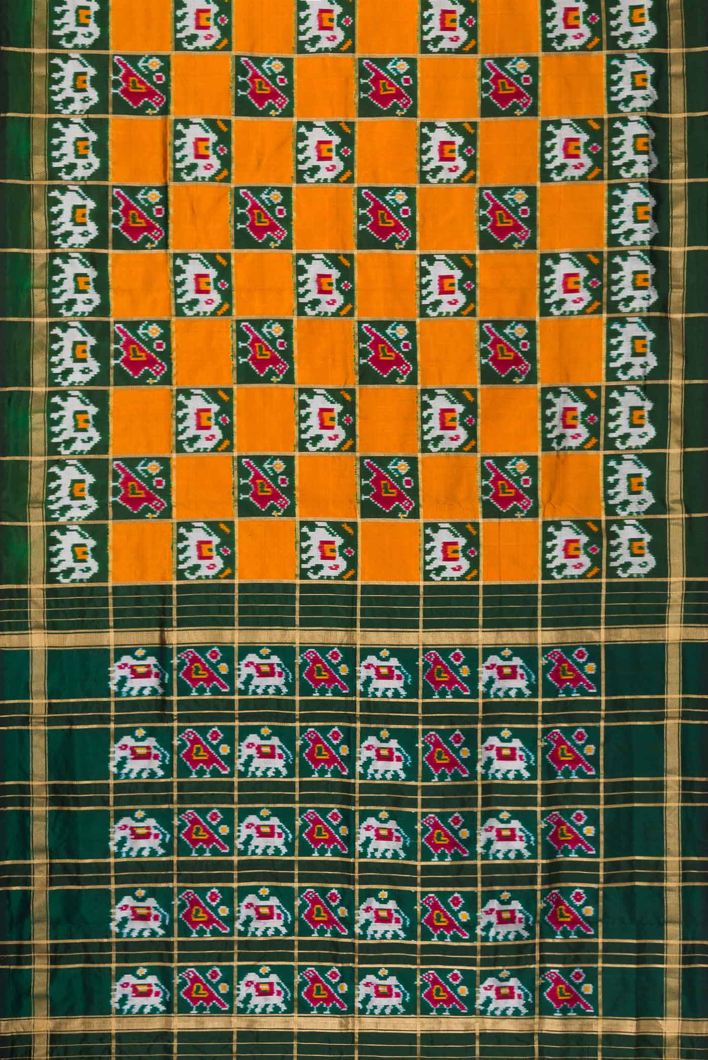 Multi Color Pochampally Silk Saree - Image 6