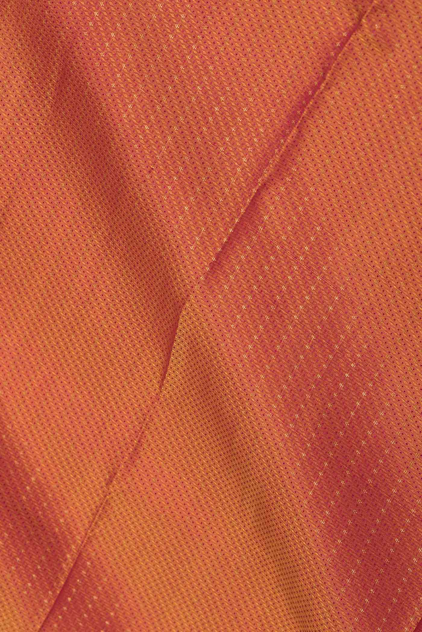 Mustard Dual Tone Kanchipuram Saree - Image 2