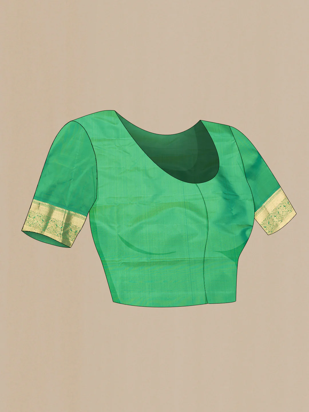Mustard Dual Tone Kanjivaram Saree - Image 5
