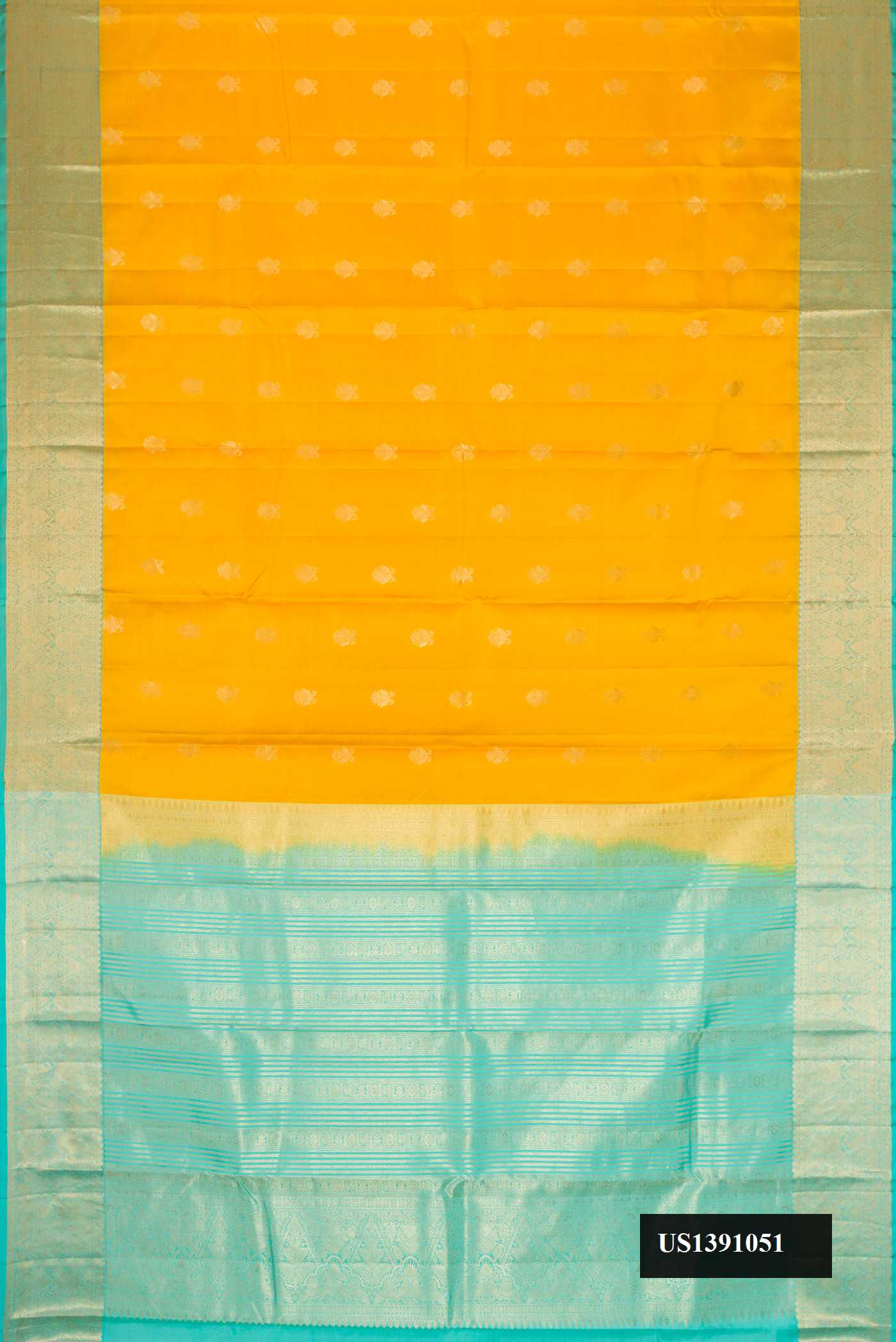 Mustard Dual Tone Kanchipuram Silk Saree